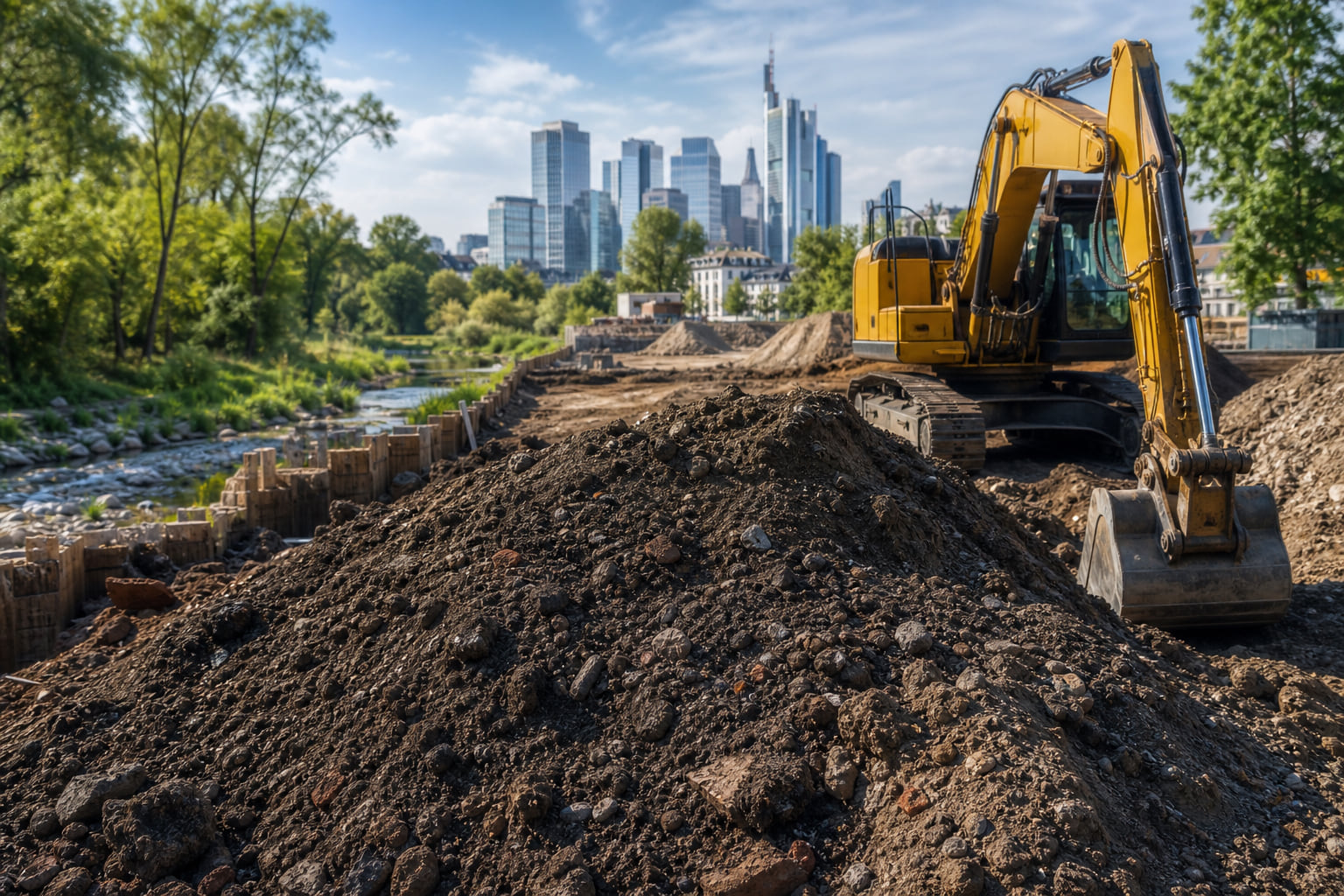 Urselbach-Renaturierung in Frankfurt: 3.000 Tonnen belastete Erde entdeckt