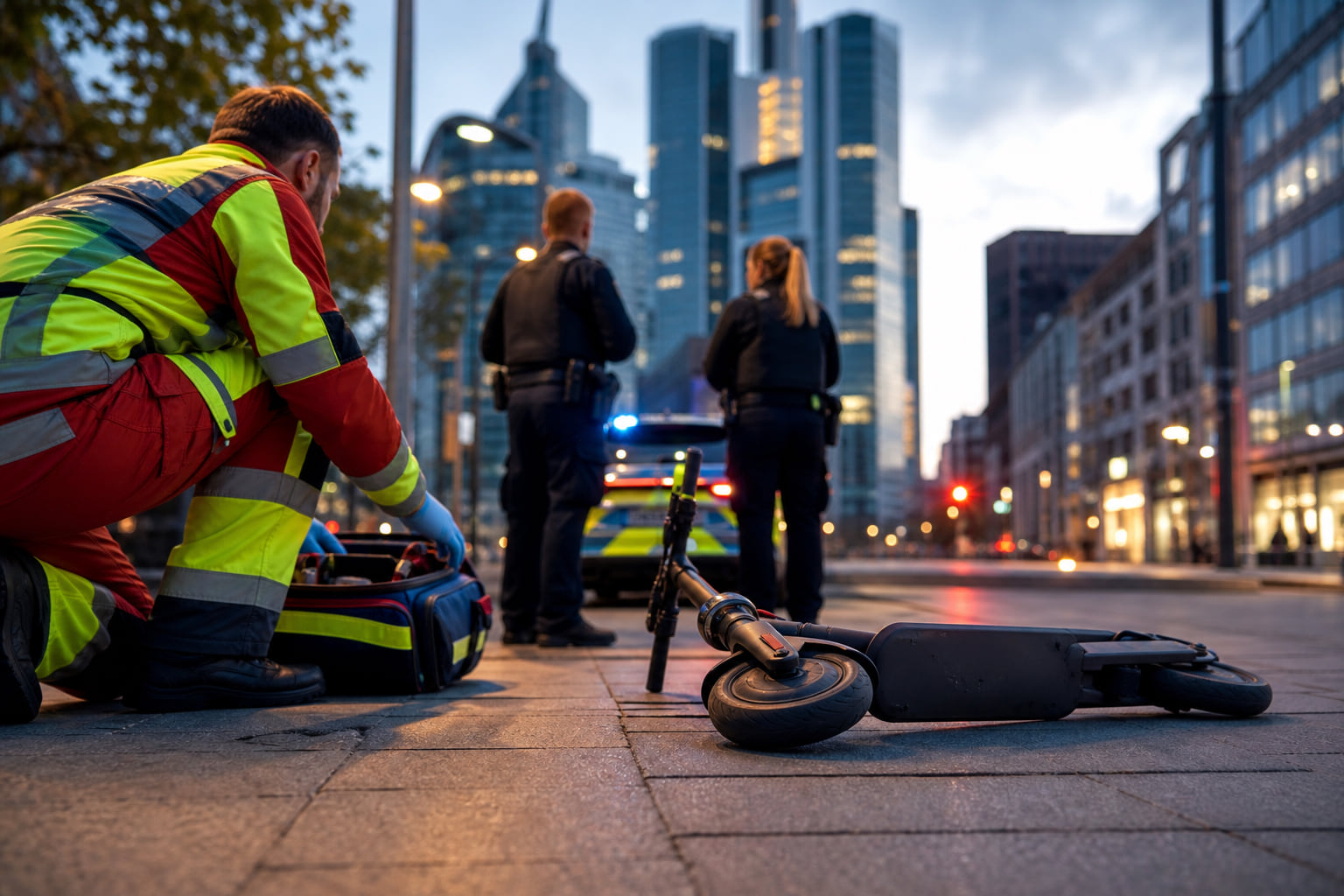 E-Scooter-Unfall im Bahnhofsviertel: Fahrer schwer verletzt