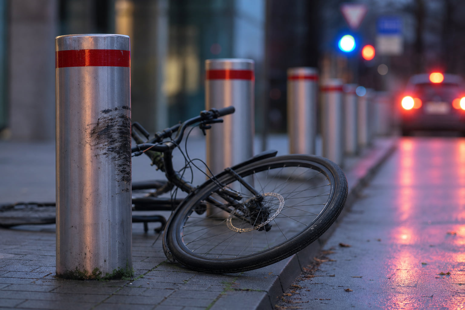 Tragischer Unfall in Rüsselsheim: Radfahrer stirbt nach Sturz gegen Poller