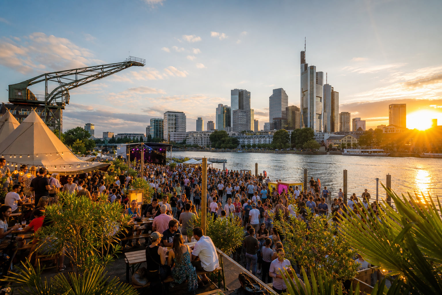 Sommerwerft & Osthafenfestival: Zehntausende feiern am Mainufer!