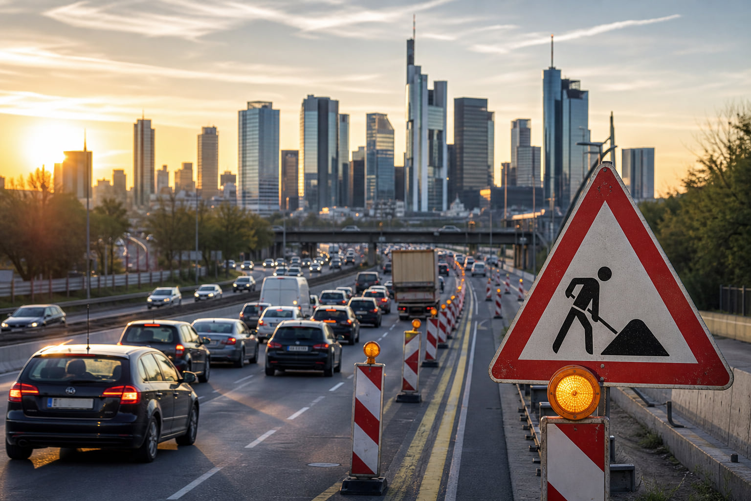 A5 bei Frankfurt: Einschränkungen auf der Autobahn – Pendler aufgepasst!