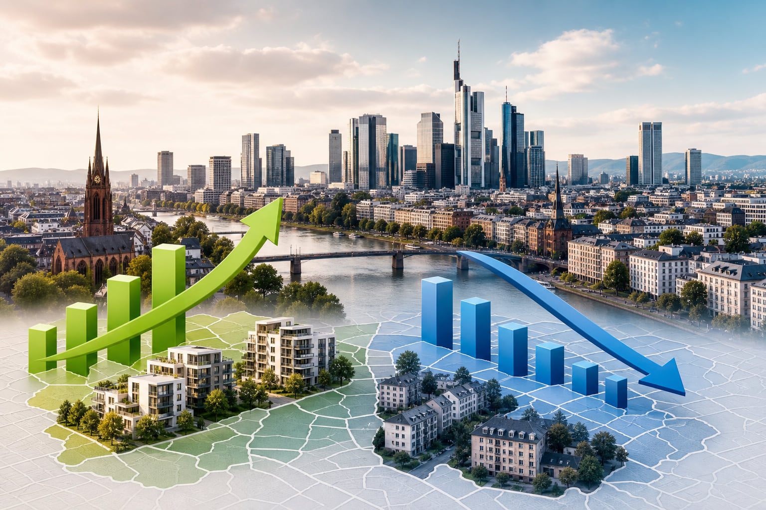 Frankfurter Wohnungsmarkt: Wo die Preise steigen – und wo sie sinken