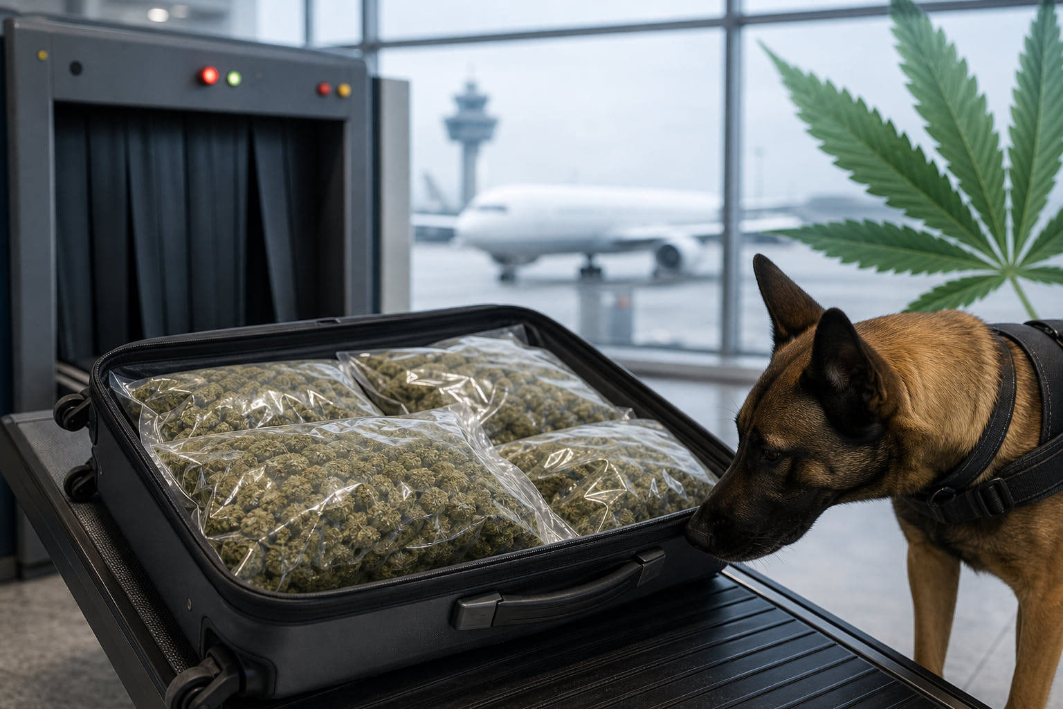 Konsumcannabisgesetz befeuert Schmuggel: 12 Kilo Cannabis im Koffer am Frankfurter Flughafen