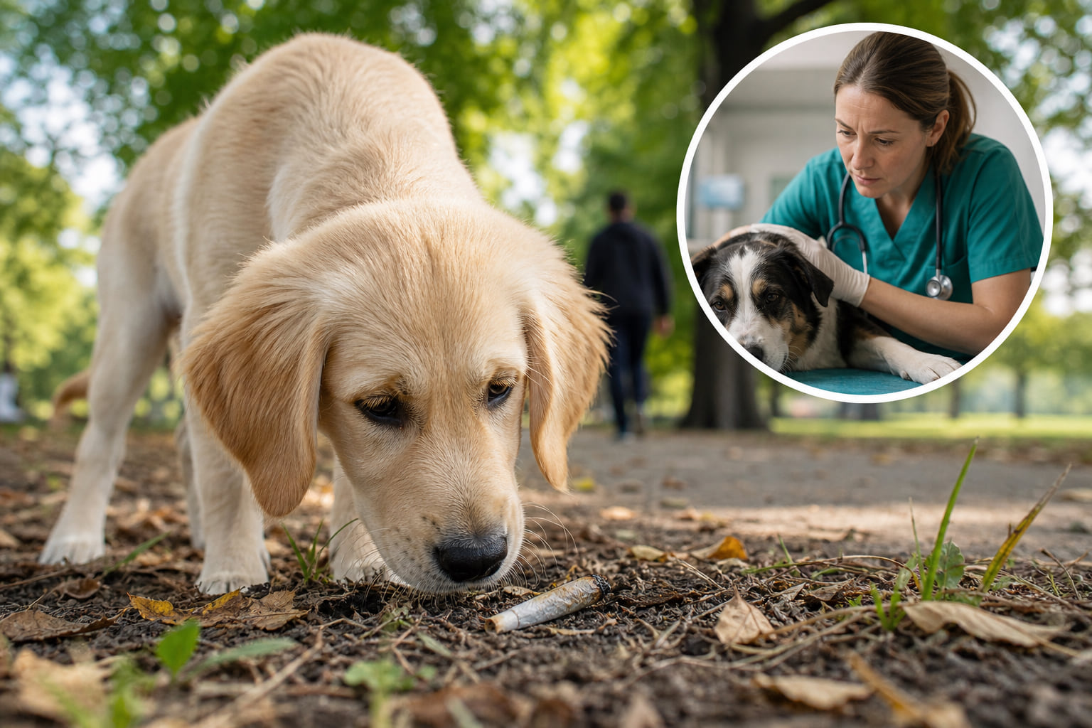 Gefahr im Park: Hund frisst Jointstummel – Tierärztin schlägt Alarm!