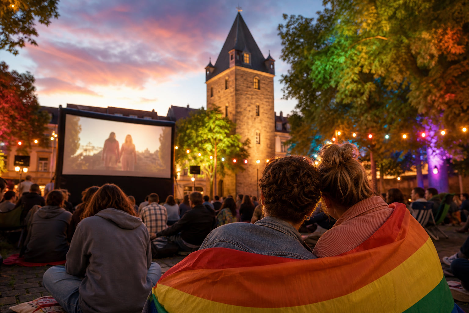Queeres Gratis-Kino in Bornheim: Open Air am Uhrtürmchenplatz