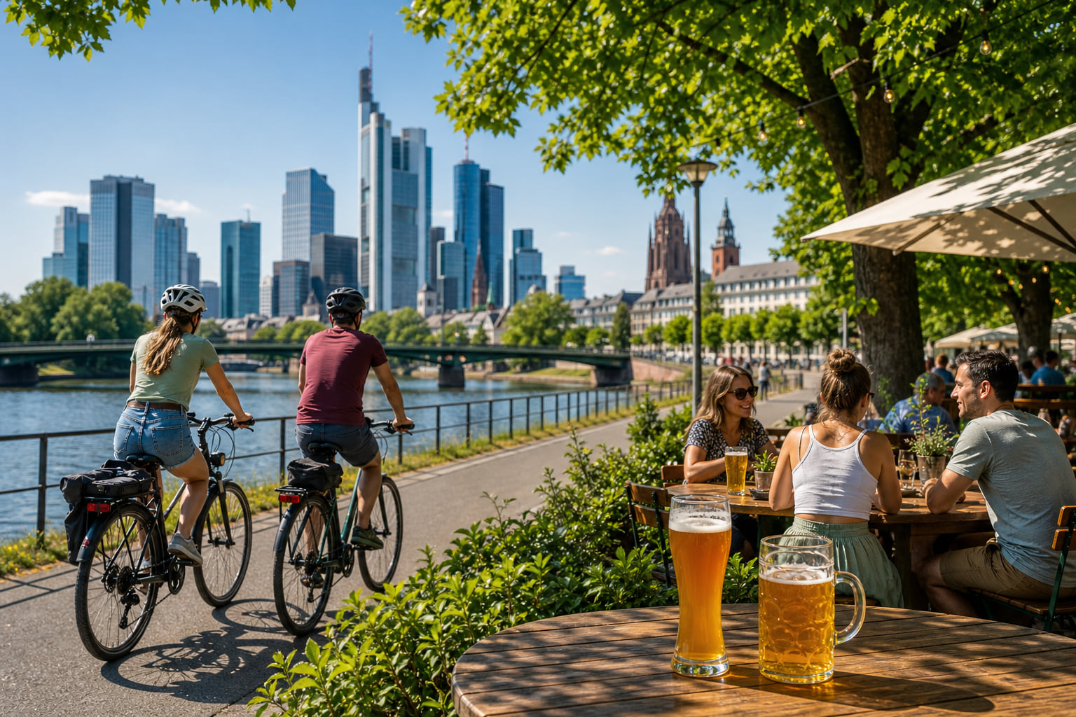 Radtour mit Biergarten-Stopp: Die besten Sommer-Tipps für Frankfurt