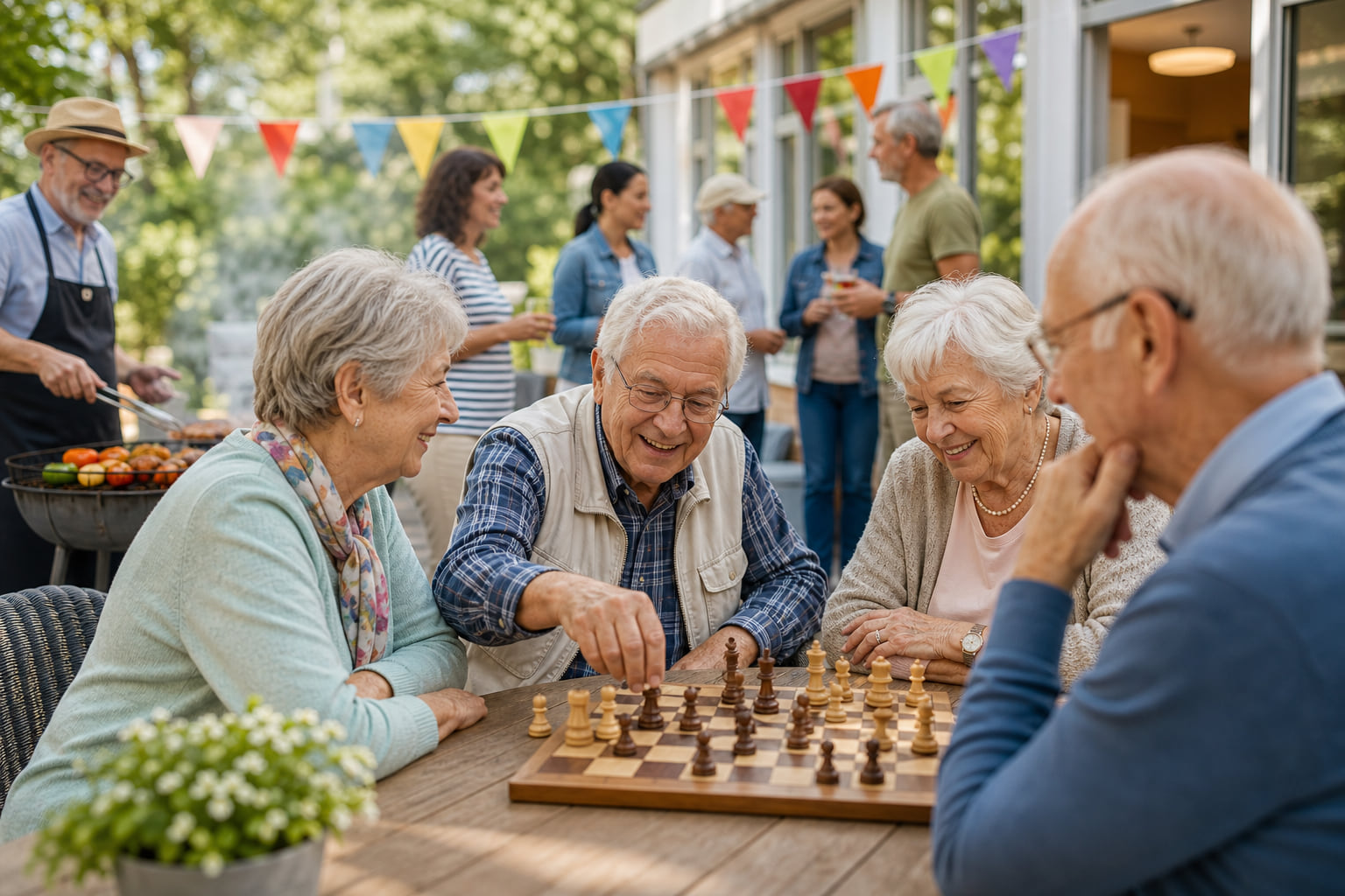 Grillen, Schach und neue Freundschaften: Das Nachbarschaftsfest in Praunheim