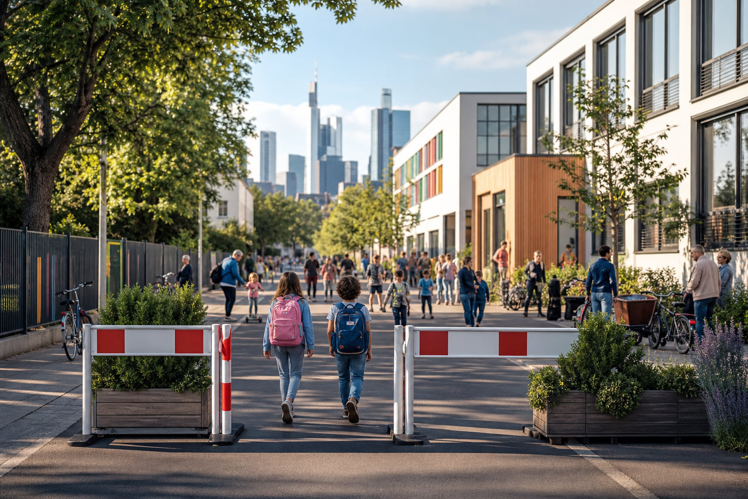 Schulstraßen sperren: Wie Frankfurt das Chaos vor Grundschulen beenden will