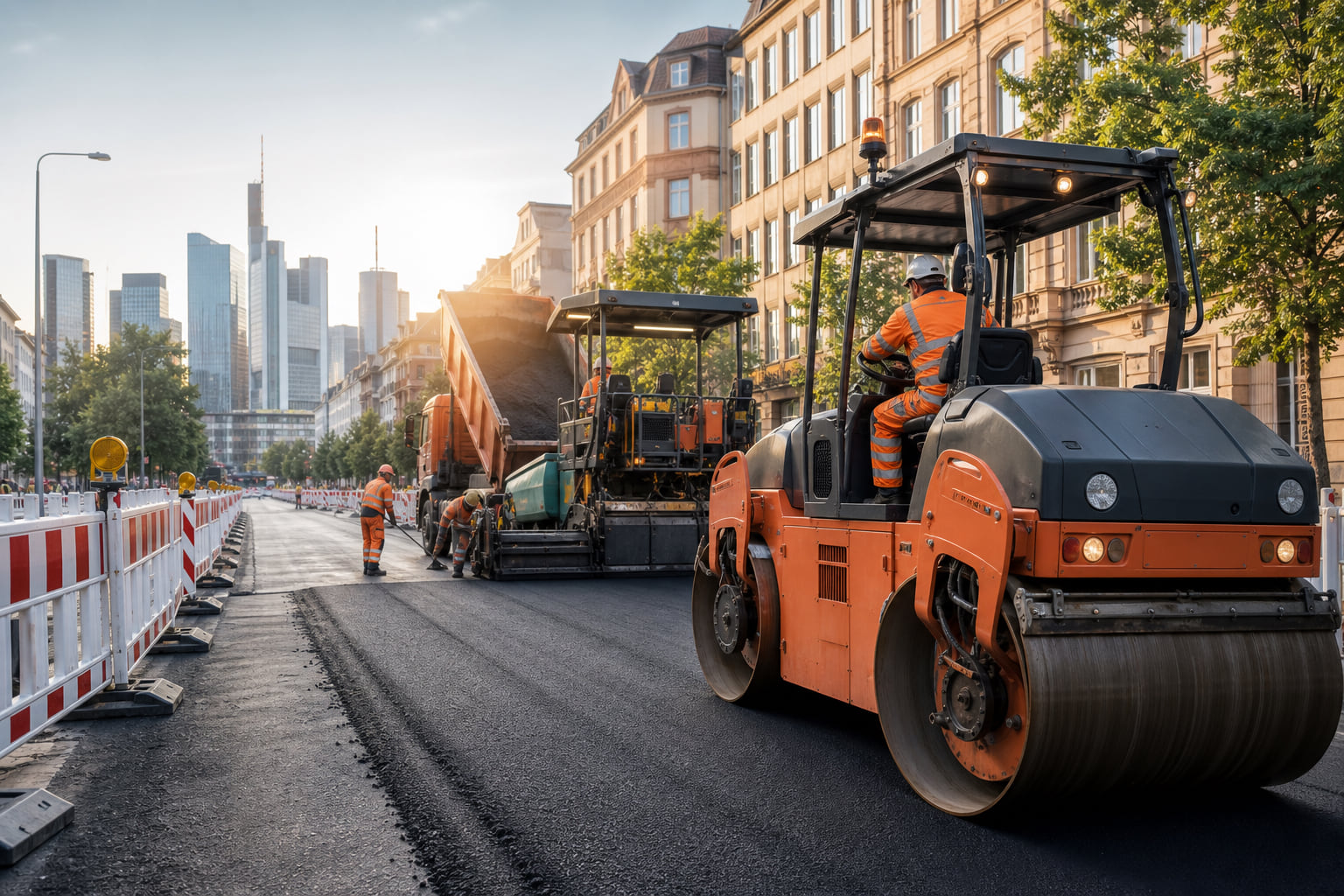 Clever gemacht: ASE saniert Mainzer Landstraße in bereits gesperrter Baustelle
