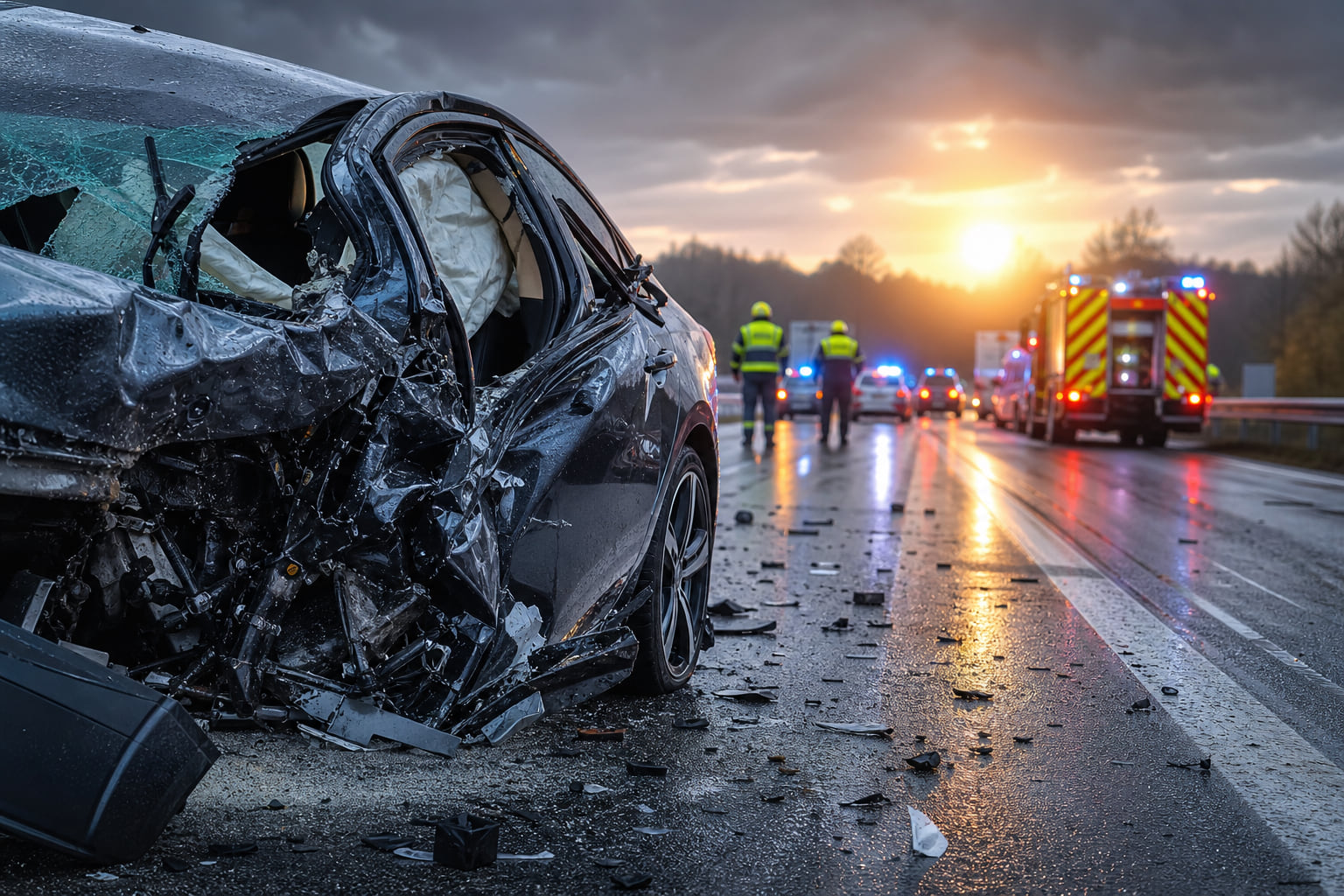 Polizei spricht von einem "Wunder": A3-Unfall bei Limburg endet unglaublich glimpflich