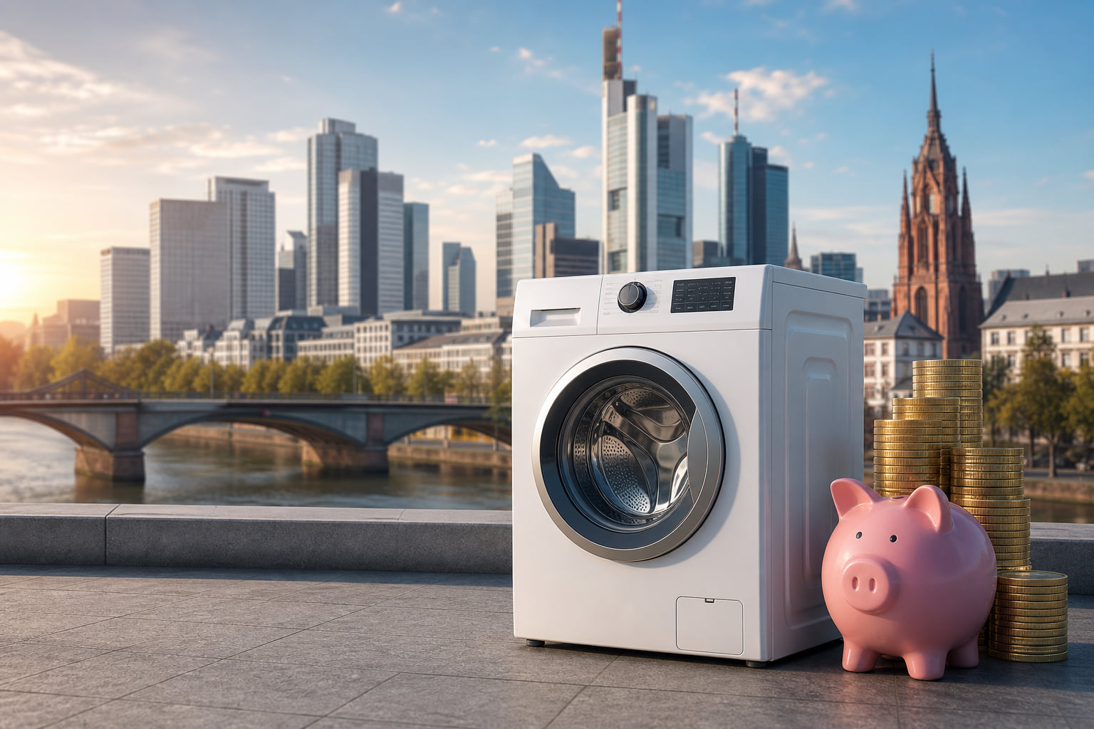 Gratis-Waschmaschine für Frankfurt: Warum die Stadt ihre Stromspar-Millionen nicht loswird