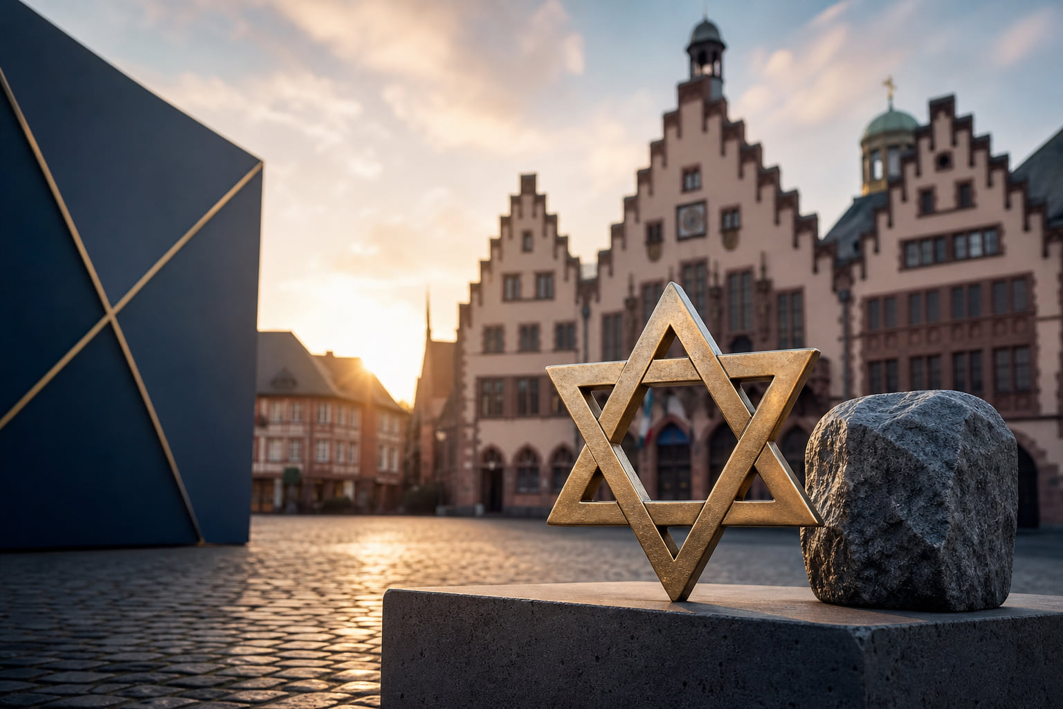 Zeichen setzen gegen Hass: Kundgebung gegen Antisemitismus am Römerberg