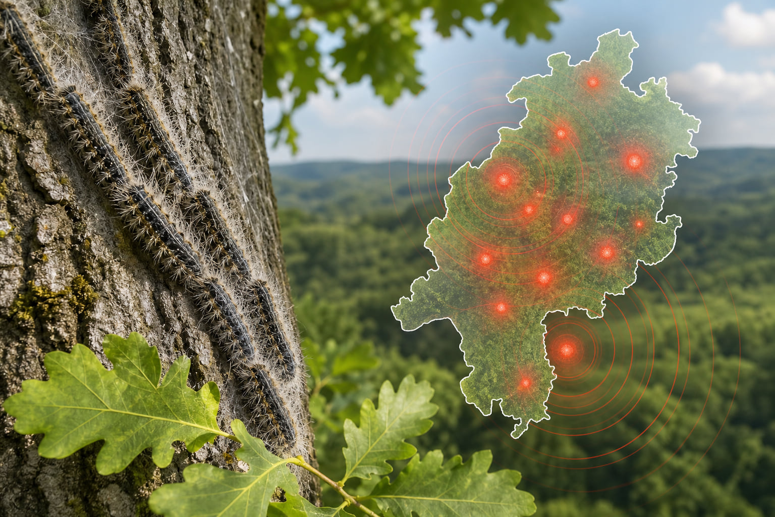 Alarm in Hessen: Eichenprozessionsspinner breitet sich immer weiter aus