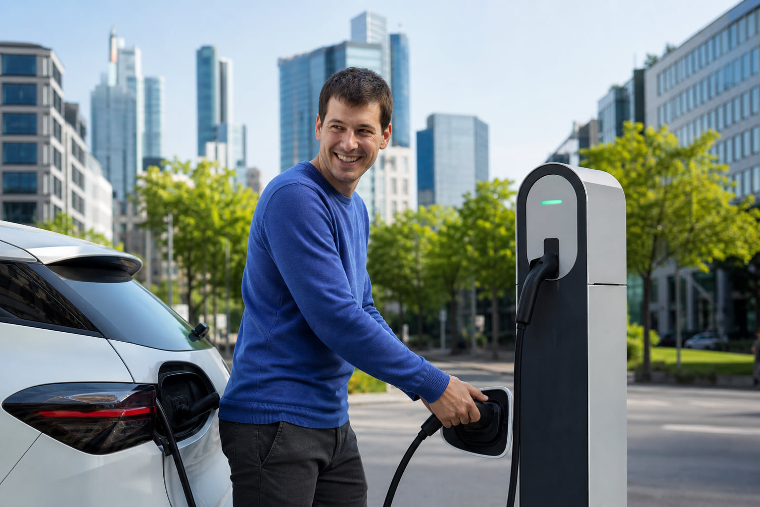 E-Auto in Frankfurt: Ladesäulen wachsen – aber nicht überall!