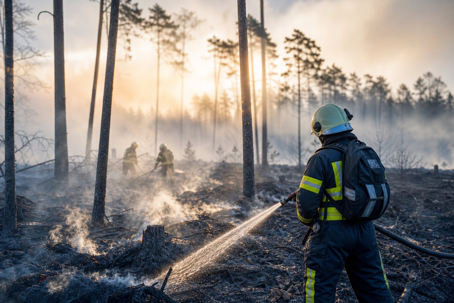 Waldbrand bei Rodenbach: Feuerwehr kämpft weiter gegen Glutnester