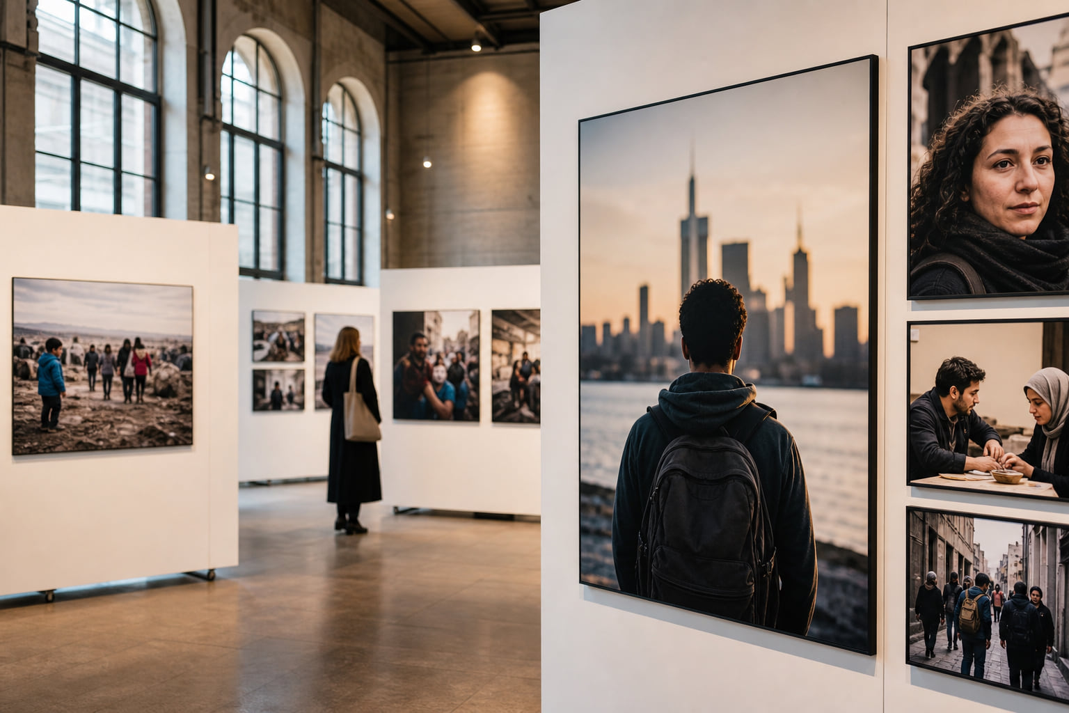 Fotoausstellung „Ankommen und Leben im Exil" im Gewerkschaftshaus Frankfurt