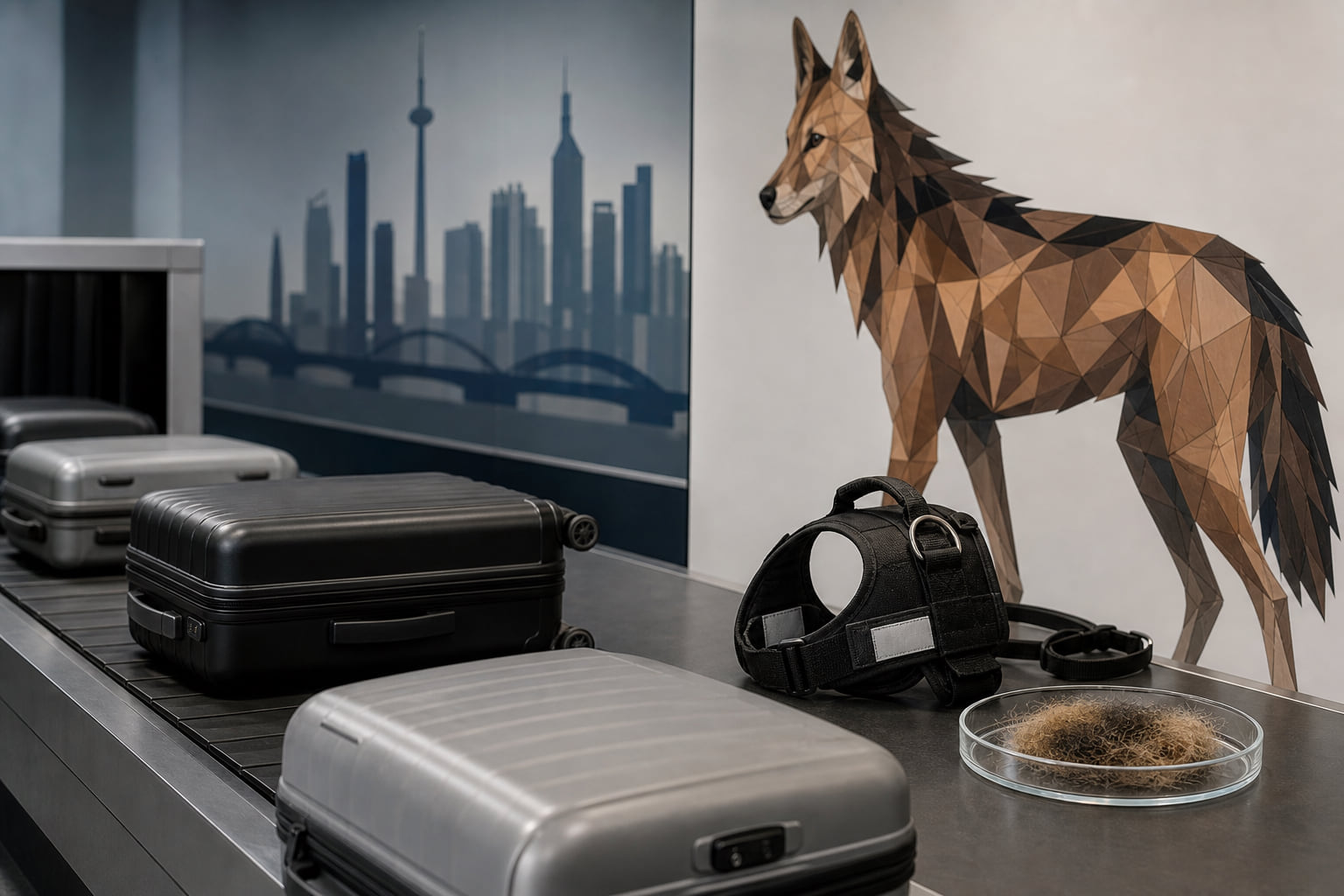 Zoll-Aktionstag auf dem Roßmarkt: Hund "Mad Max" spürt Mähnenwolf-Haare in Koffern auf