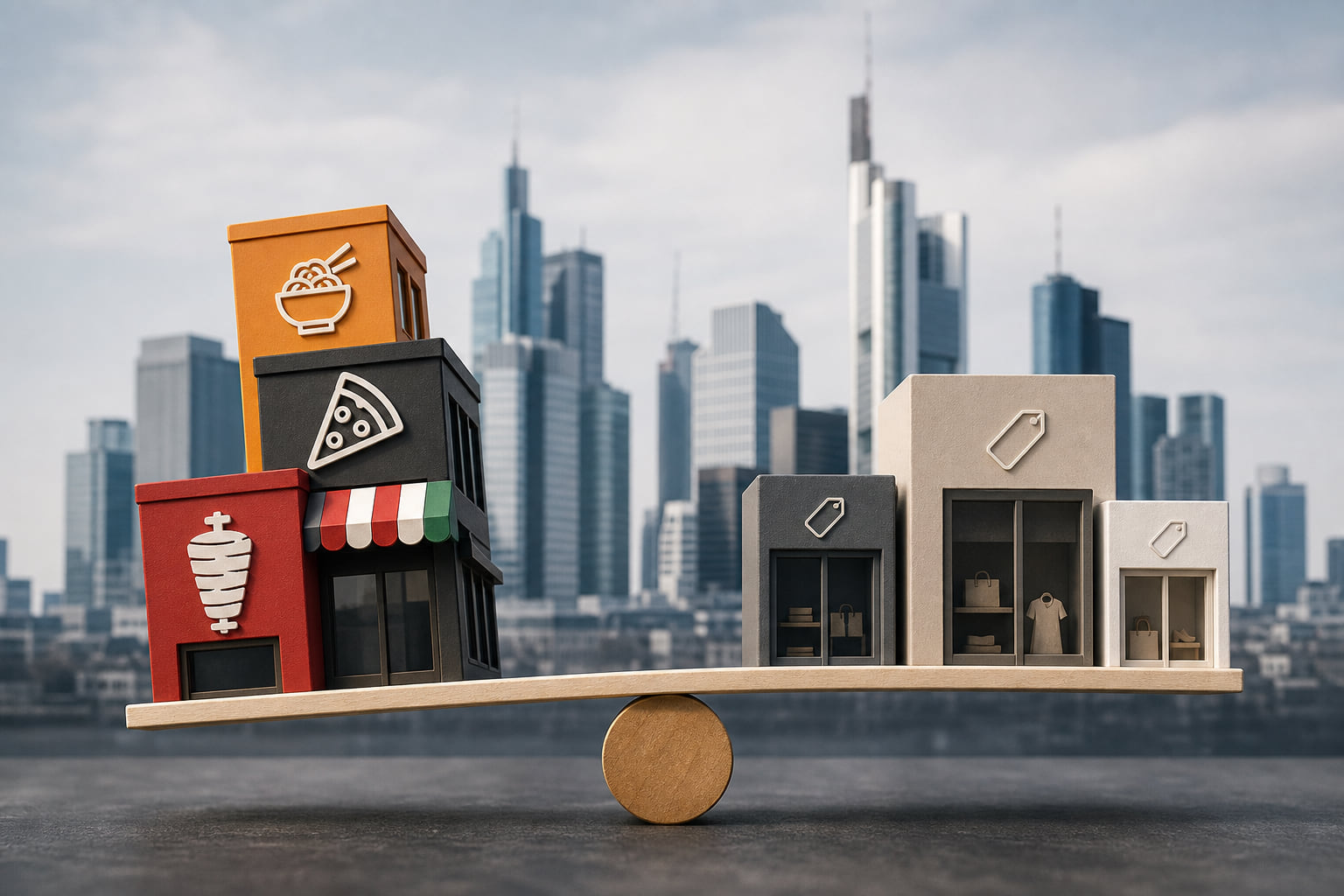 Einzelhandel in Frankfurt unter Druck: Zu viele Imbisse, zu wenig Fachgeschäfte?