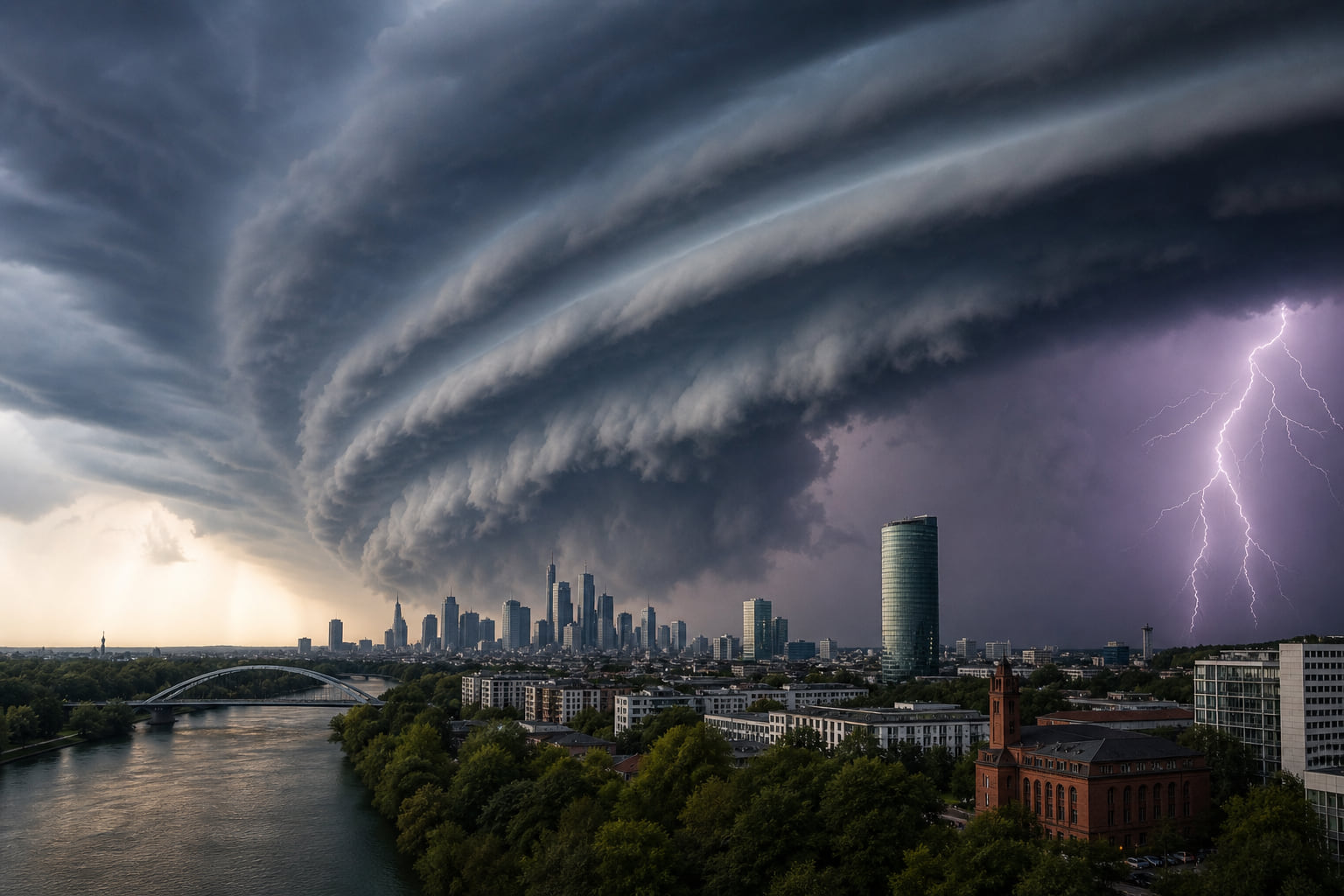Unwetter-Walze rollt auf Offenbach und Rhein-Main zu – DWD warnt vor Gewittergefahr