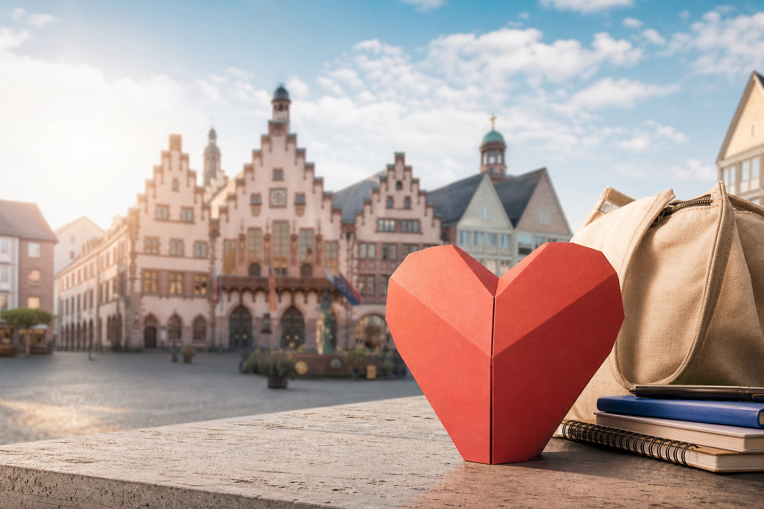 Herzen hoch für dich! – Segensaktion für Azubis am Frankfurter Römerberg