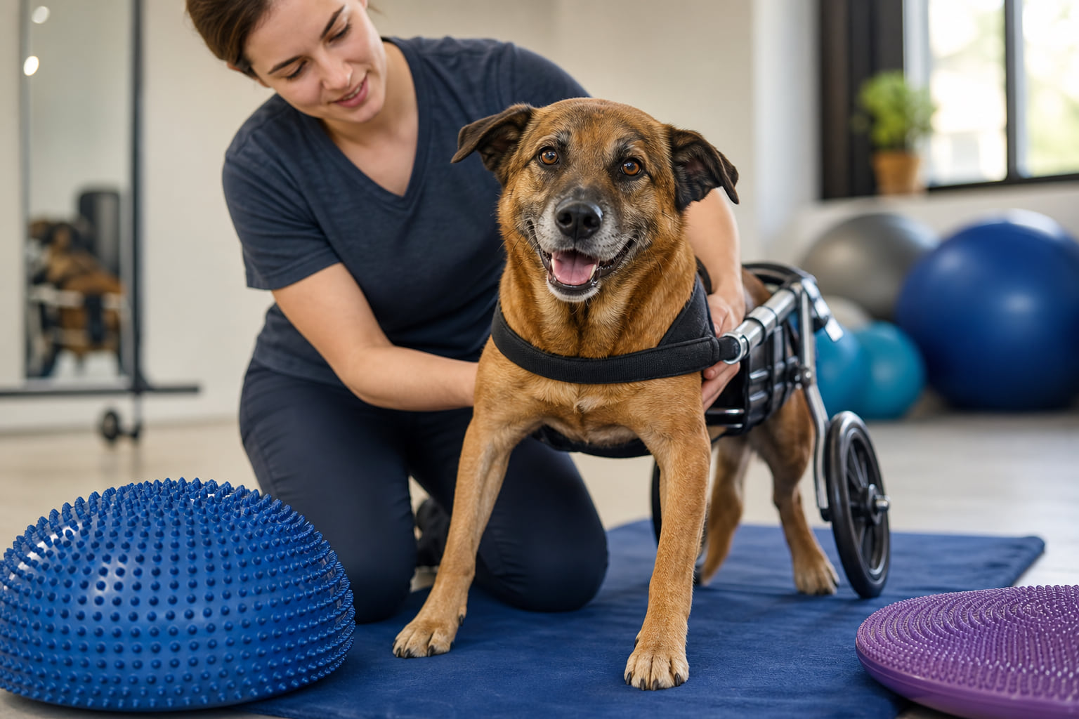 Vom Rollstuhl zurück ins Leben: Wie Hundephysiotherapie Stella rettete