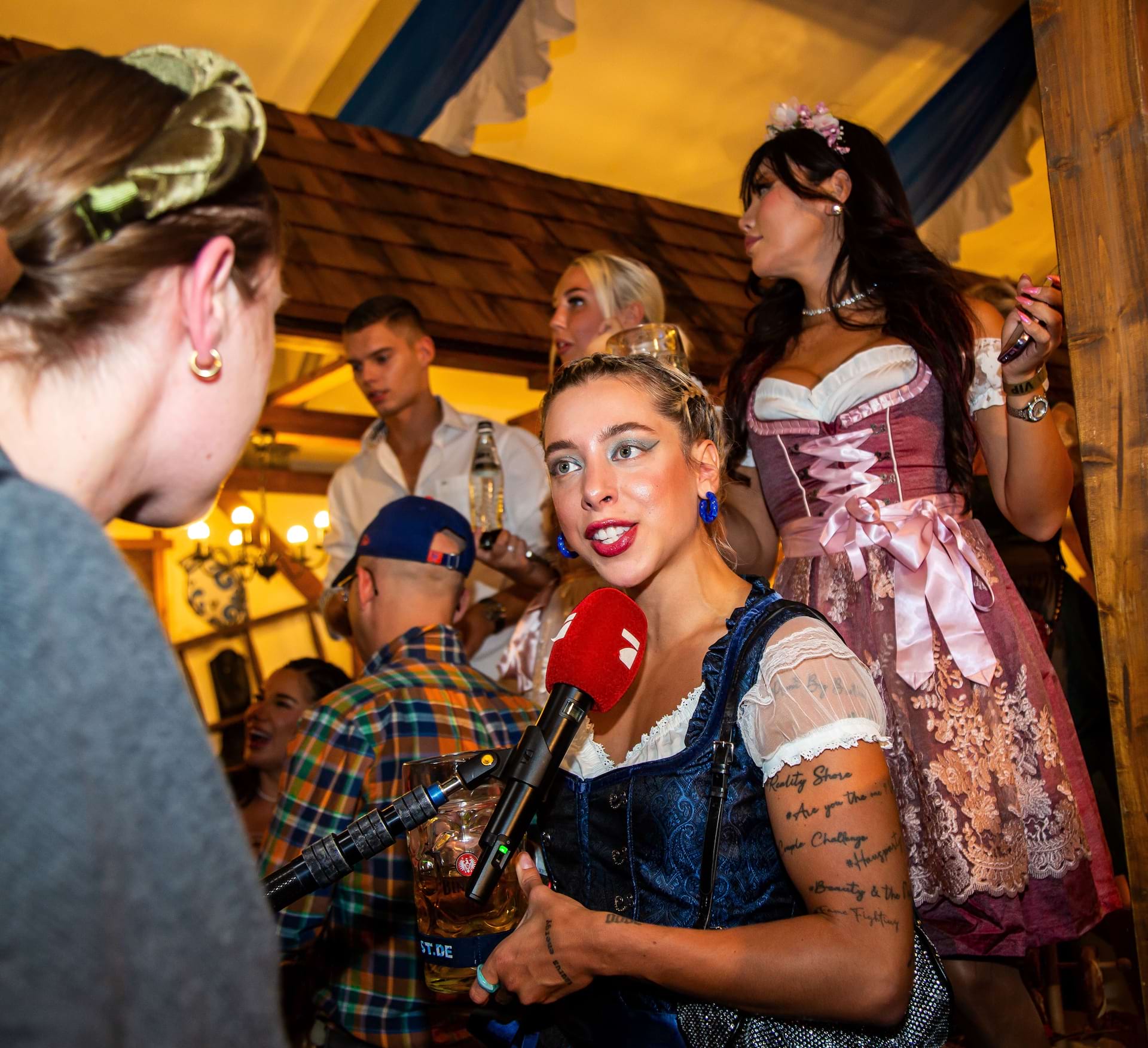 Interview im Festzelt