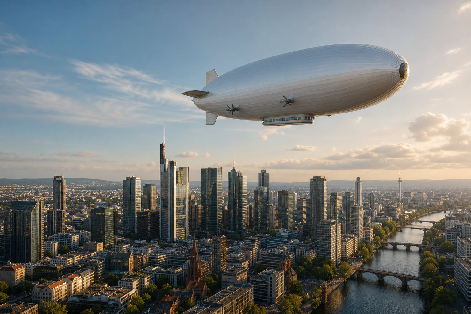 Zeppelin über Frankfurt: Der Blick von oben hat seinen Preis!