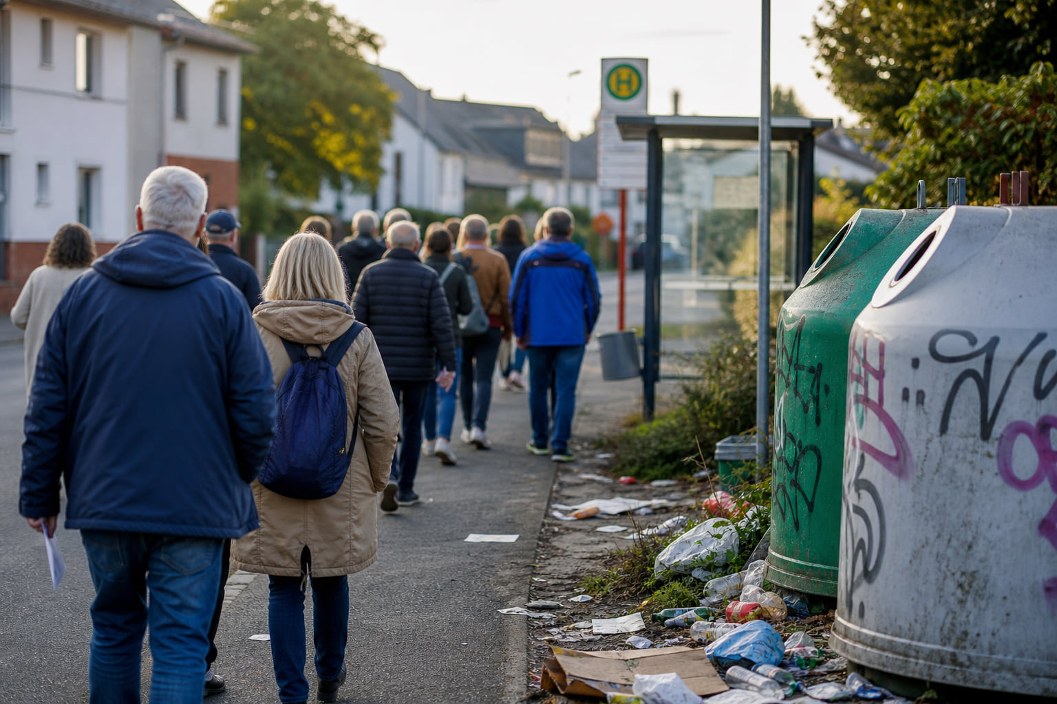 Petterweil: 40 Bürger beim Ortsrundgang – Müll und Graffiti sorgen für Ärger