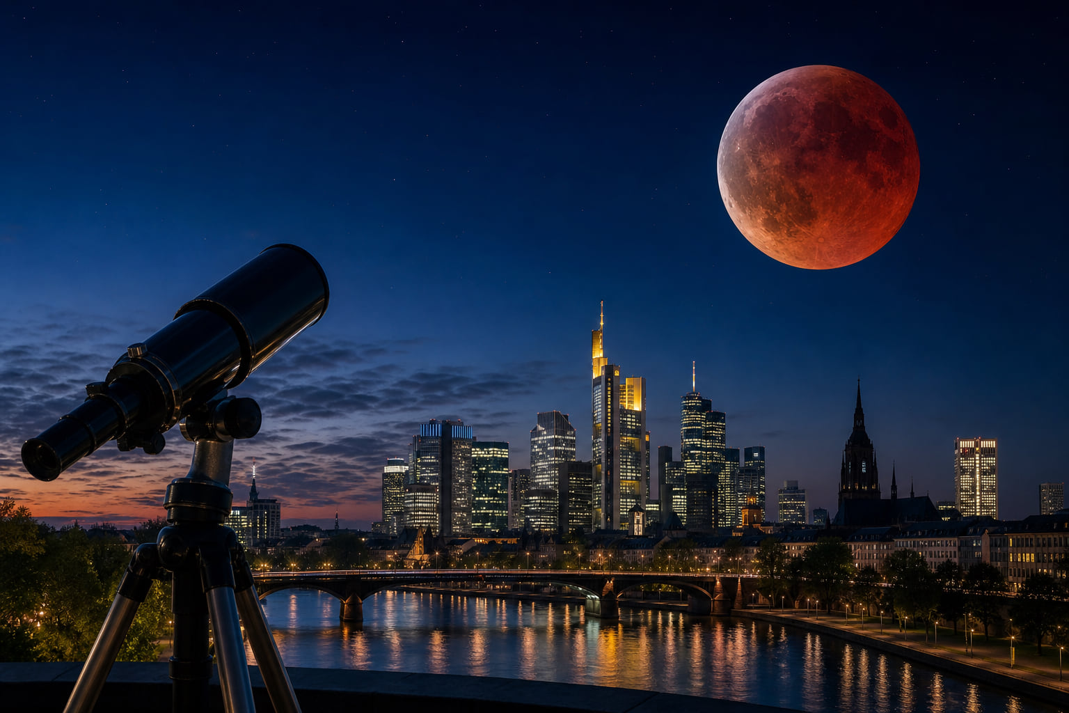 Mondfinsternis in Frankfurt: So erlebst du das seltene Himmelsspektakel am 28. August!