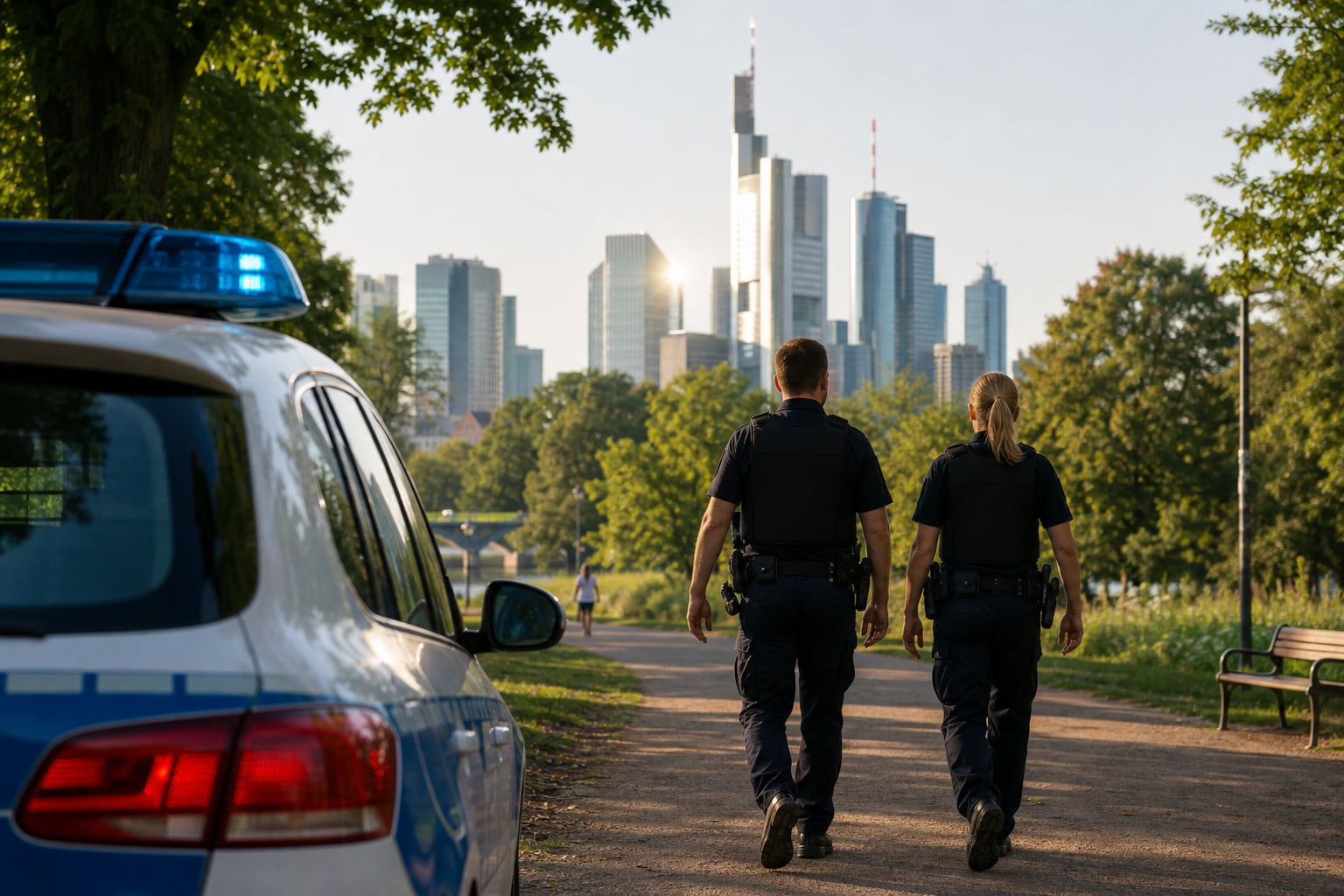 Vorfall im Niddapark: Exhibitionismus, Messerbedrohung und Sachbeschädigung – Polizei sucht Zeugen