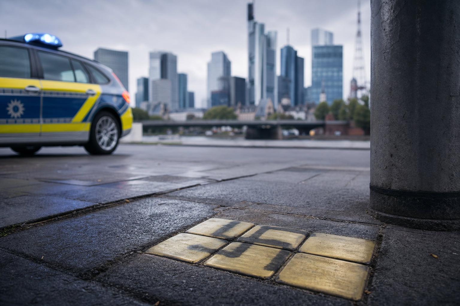 Hakenkreuze auf Stolpersteinen im Frankfurter Ostend – Polizei sucht Zeugen