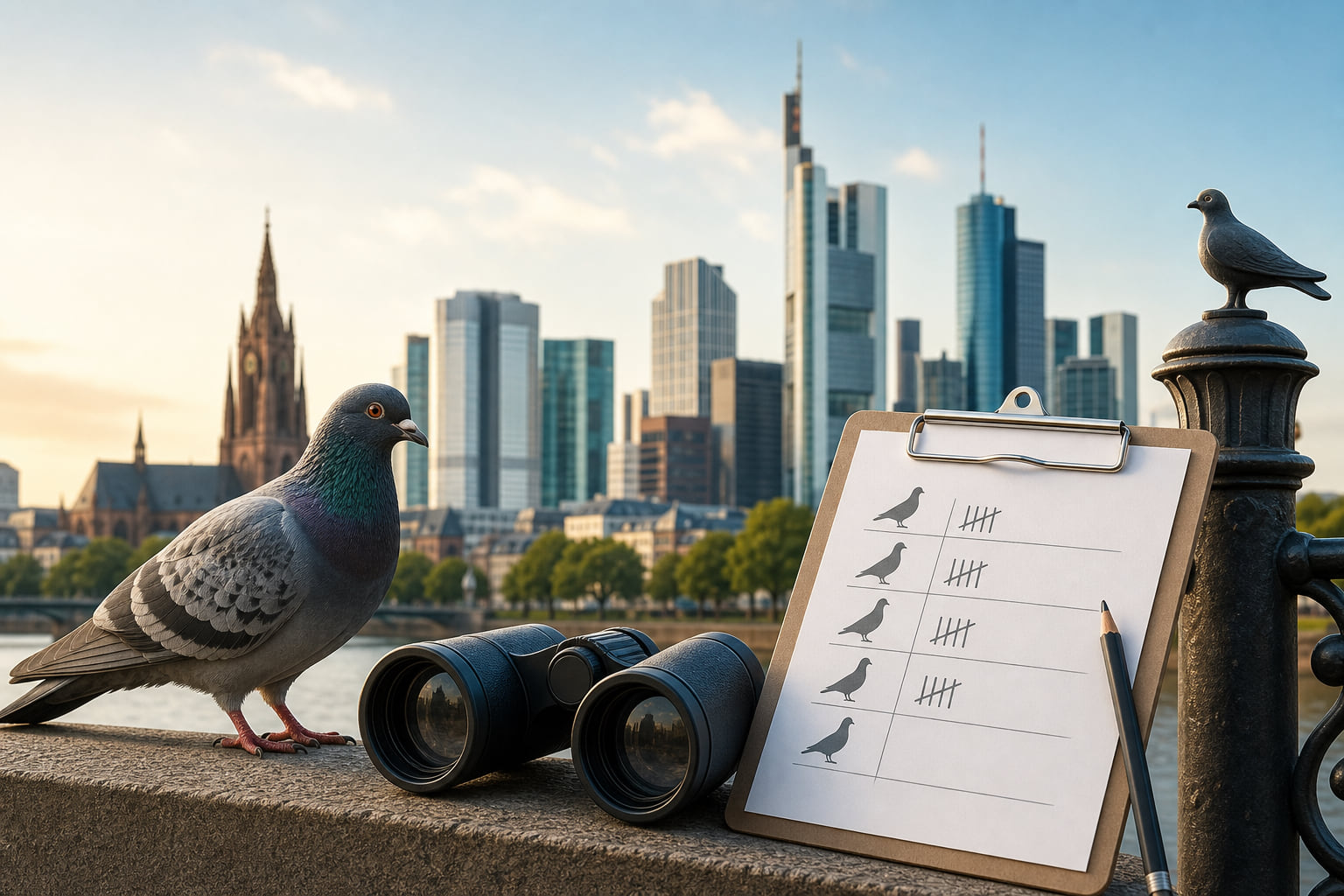 Tauben zählen für Frankfurt: Die Stadt sucht freiwillige Helfer!