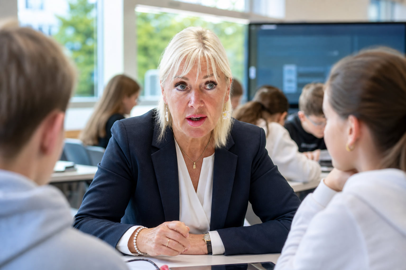Schulstart im Main-Taunus: Digitalministerin Sinemus besucht die Main-Taunus-Schule in Hofheim