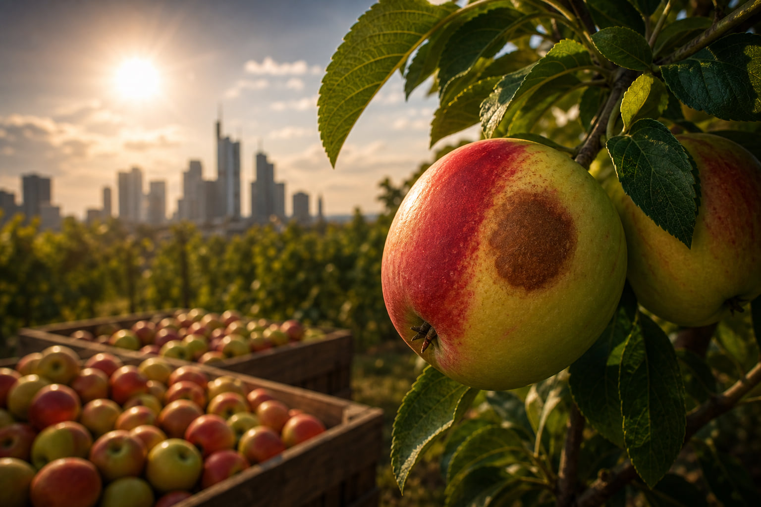 Sonnenbrand bei Äpfeln: Frankfurter Keltereien kämpfen gegen den Klimawandel