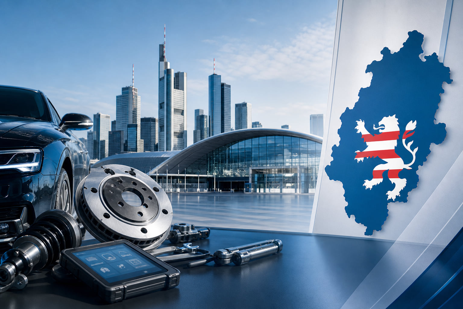 Automechanika in Frankfurt: Ministerpräsident Boris Rhein setzt Zeichen für die Autobranche