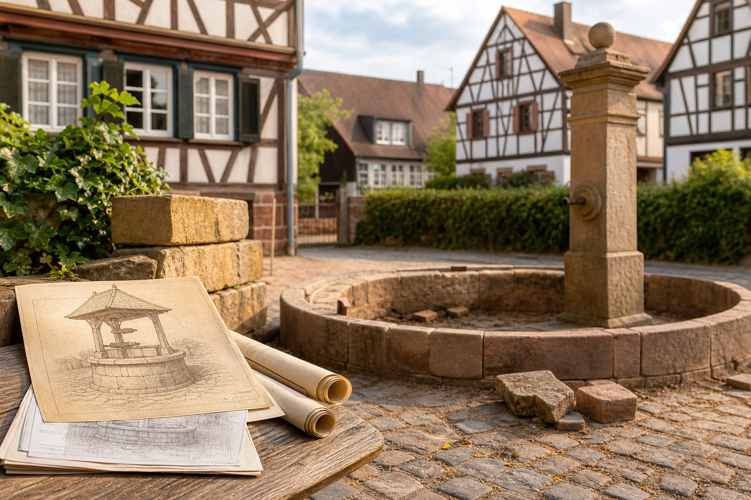 Neu-Isenburg: Heimatverein kämpft für den Wiederaufbau des historischen Dorfbrunnens