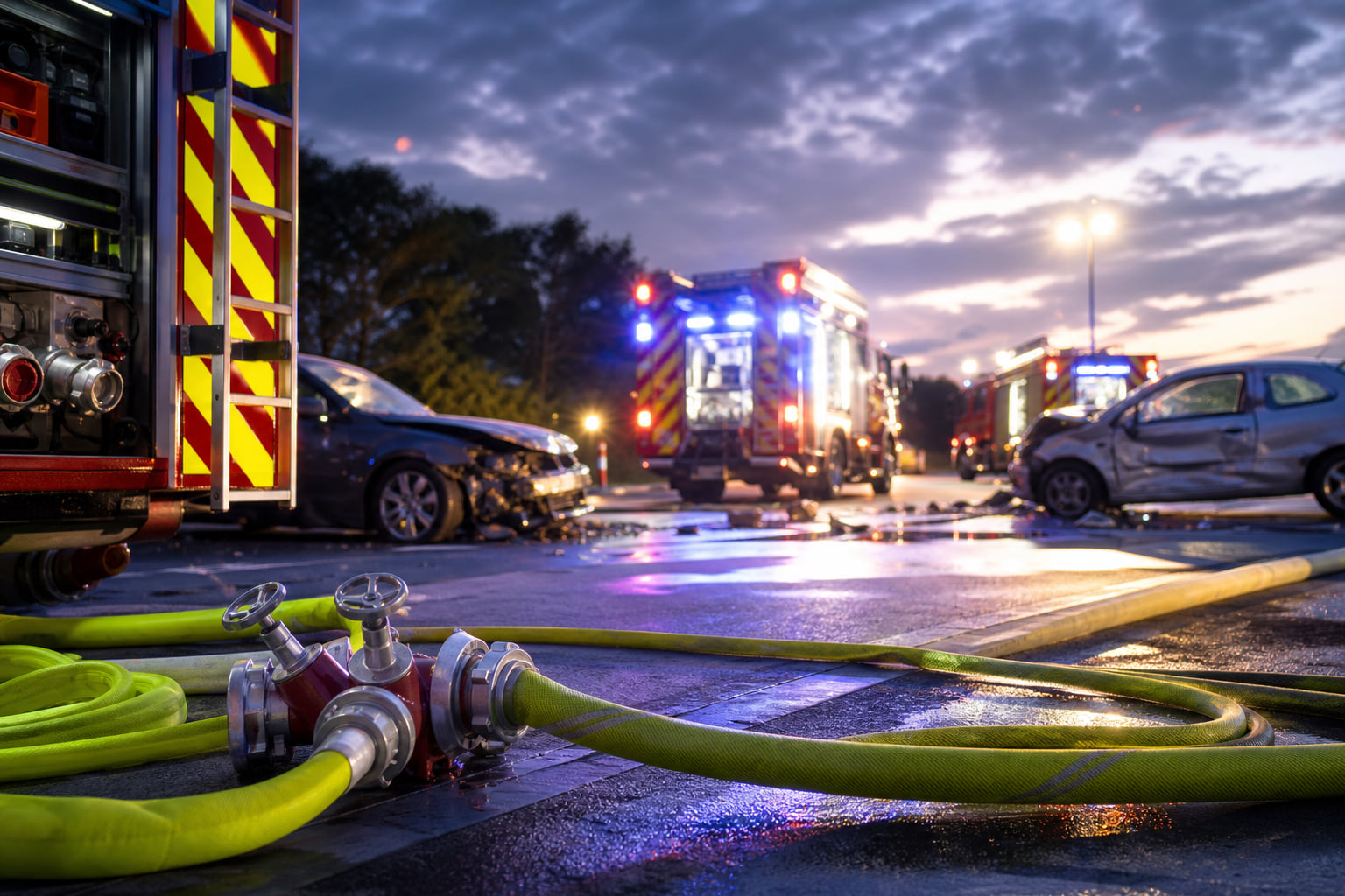 Vier Feuerwehren üben Ernstfall: Zwei Unfälle gleichzeitig in Betzenrod