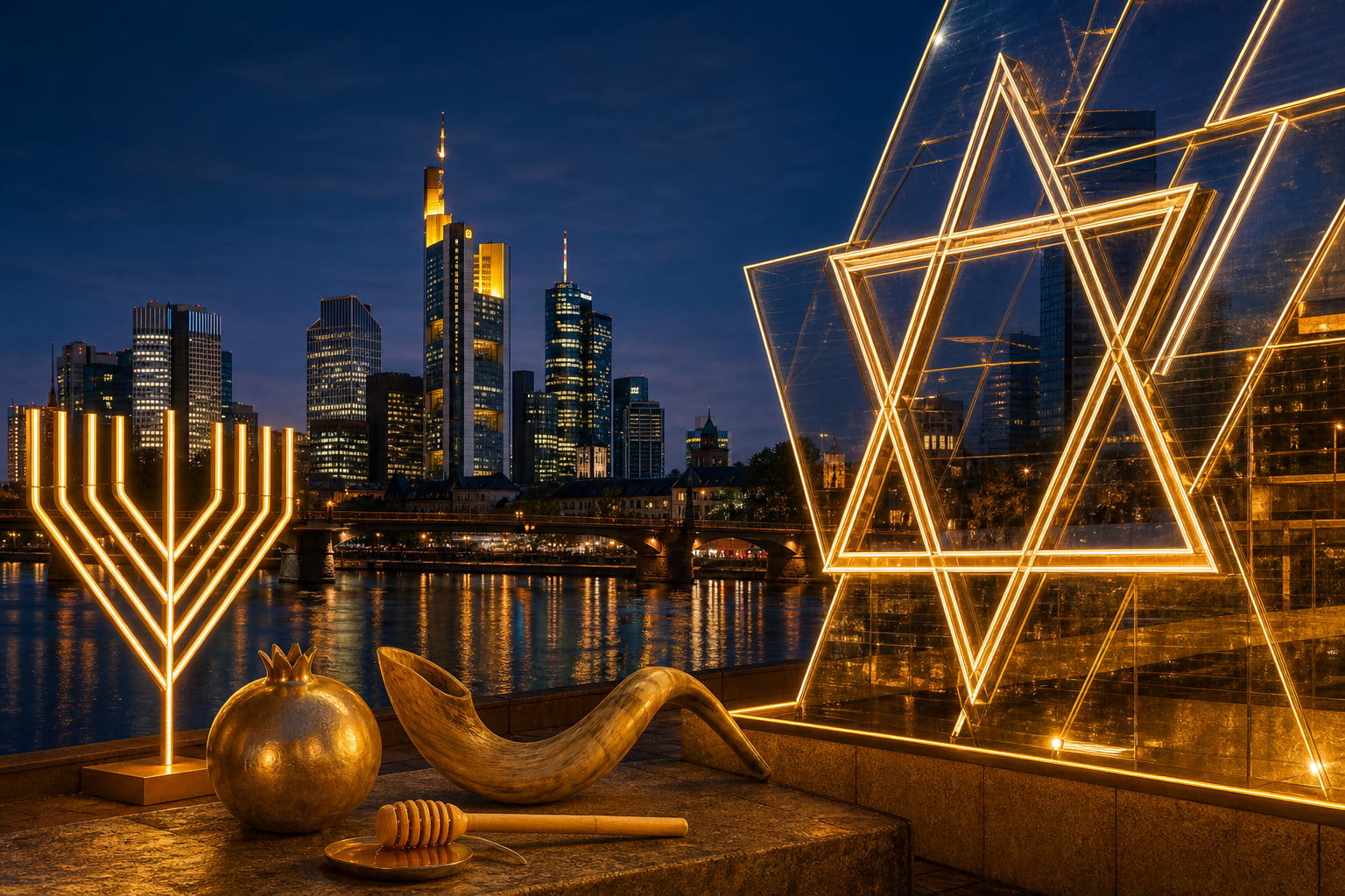 Schana towa, Frankfurt! Stadt feiert Rosch Haschana mit Lichtinstallation