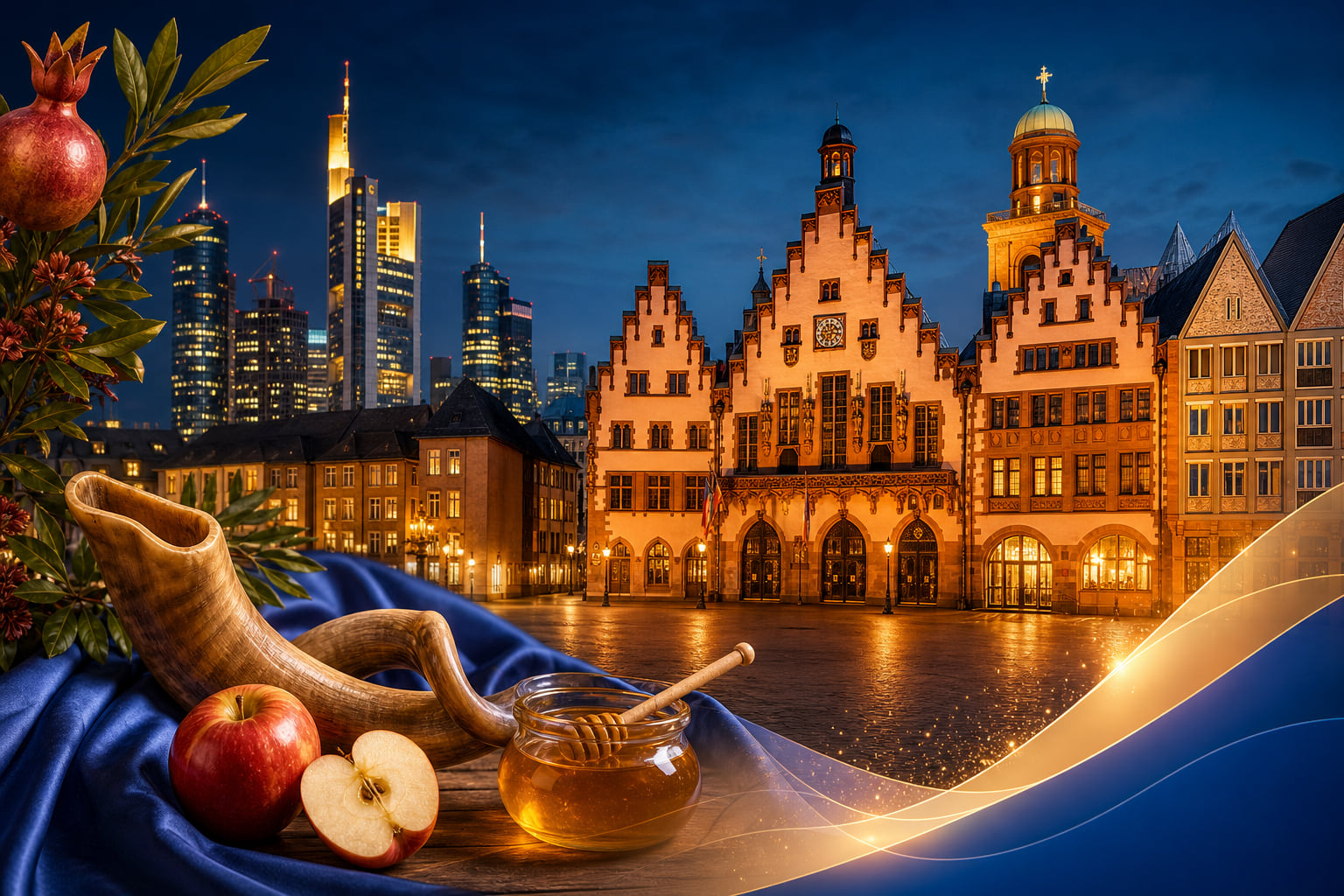 Shana Tova, Frankfurt! Der Römer leuchtet zu Rosch ha-Shana