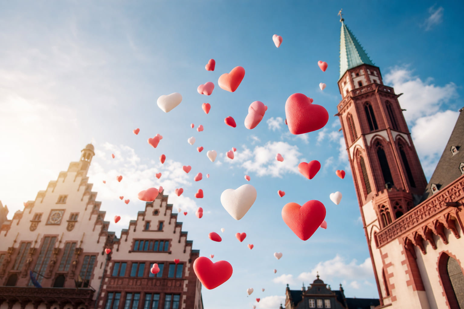 Herzen hoch! Evangelische Kirche segnet Azubis auf dem Frankfurter Römerberg
