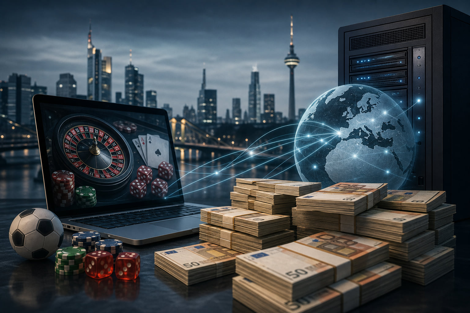 Großrazzia im Rhein-Main-Gebiet: Fast 6 Milliarden Euro mit illegalem Online-Glücksspiel umgesetzt