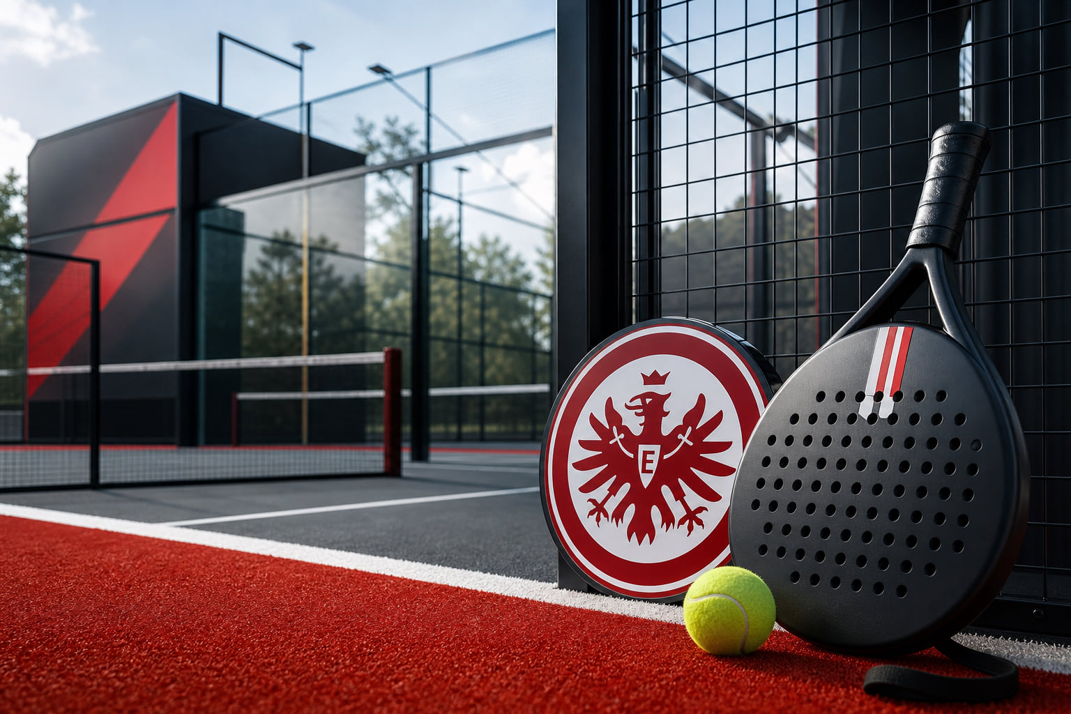 Eintracht Frankfurt eröffnet Padel-Plätze am Riederwald – mit Stargast Sebastian Rode