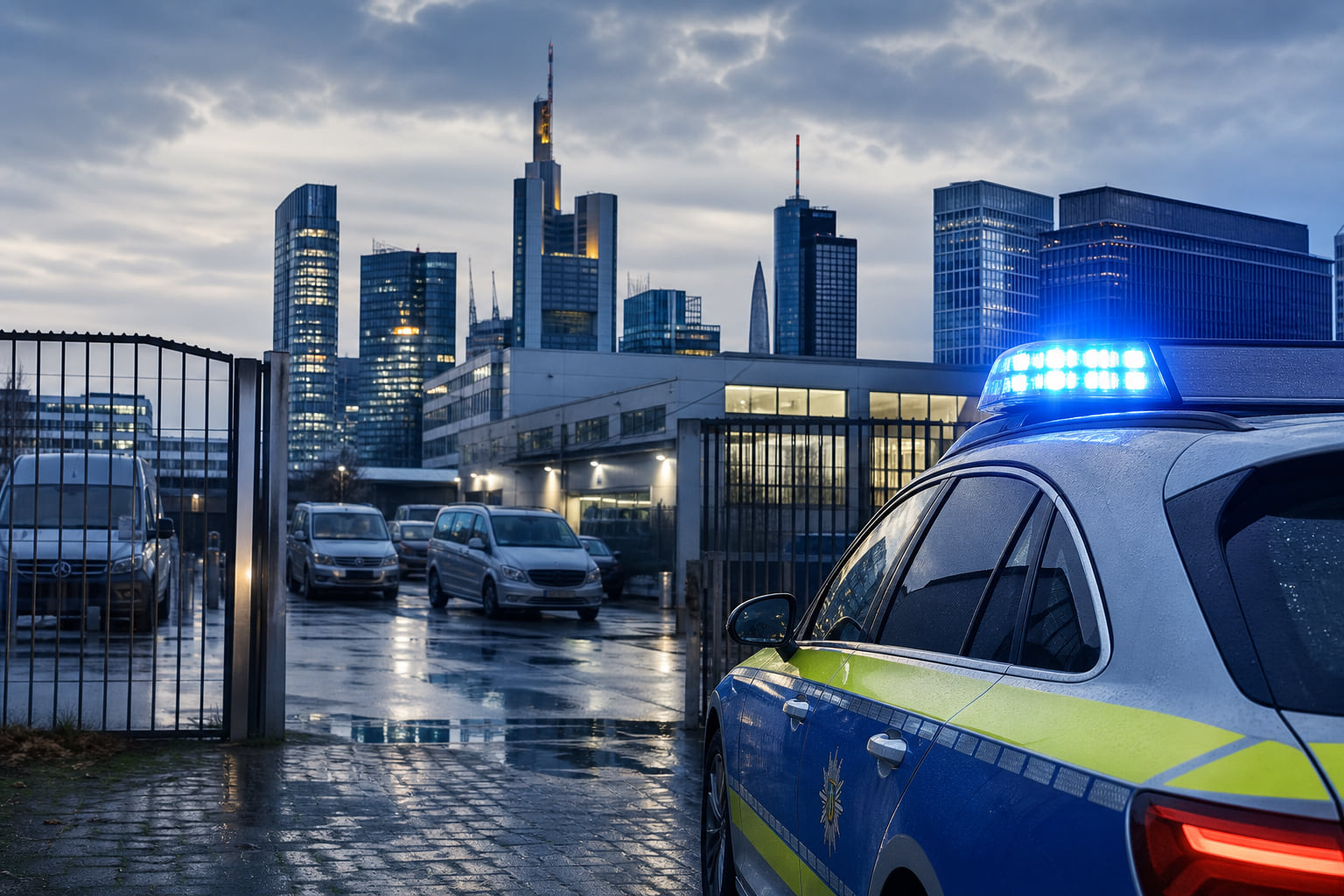 Frankfurt-Riedberg: Mann beschädigt Fahrzeuge auf Firmengelände und wird festgenommen
