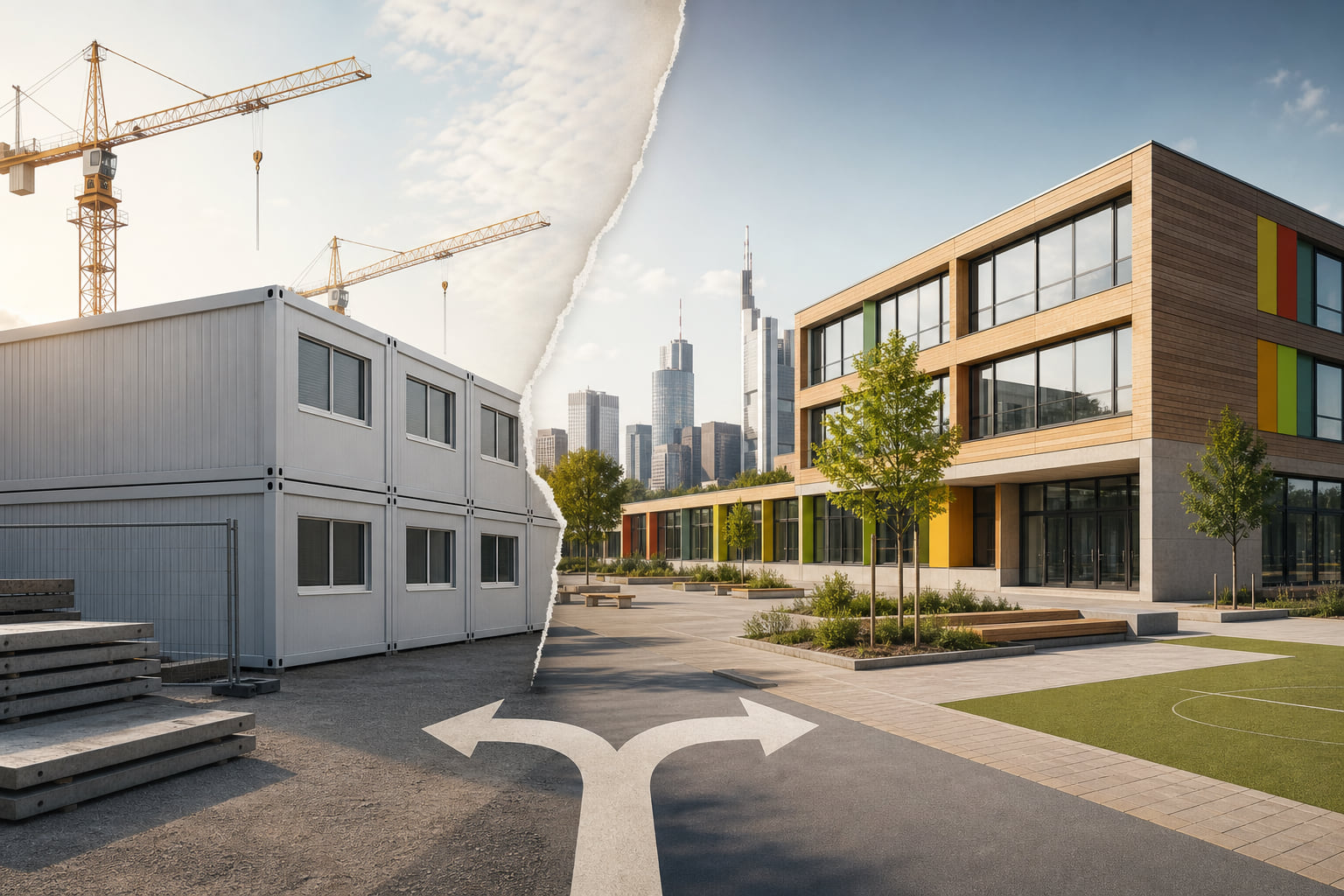 Neue Schulen in Frankfurt: Schnell bauen statt schön bauen?