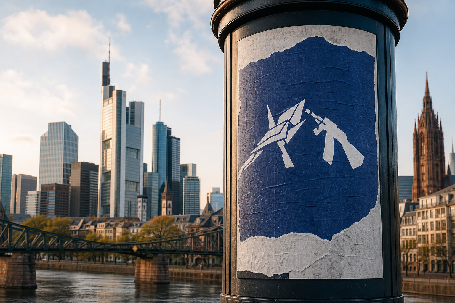 Großplakate in Frankfurt: DFG-VK kämpft für das Recht auf Kriegsdienstverweigerung