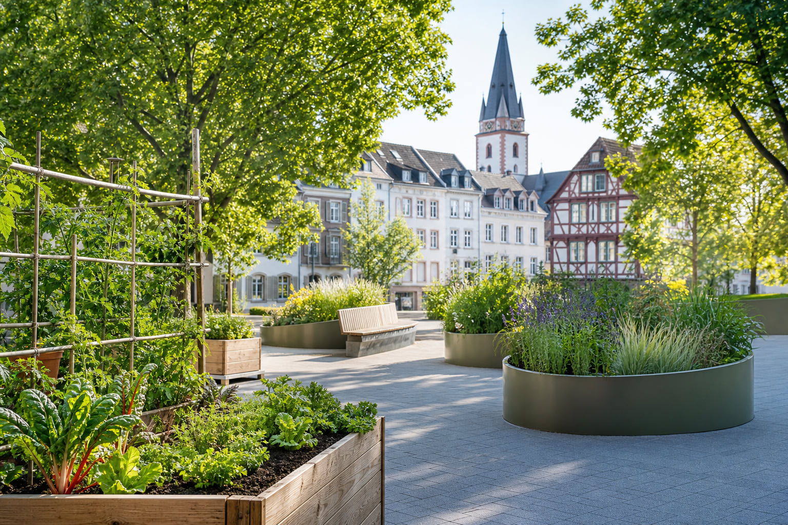 Eschersheim wird grüner: Bäckerplatz bekommt mehr Natur und Urban Gardening