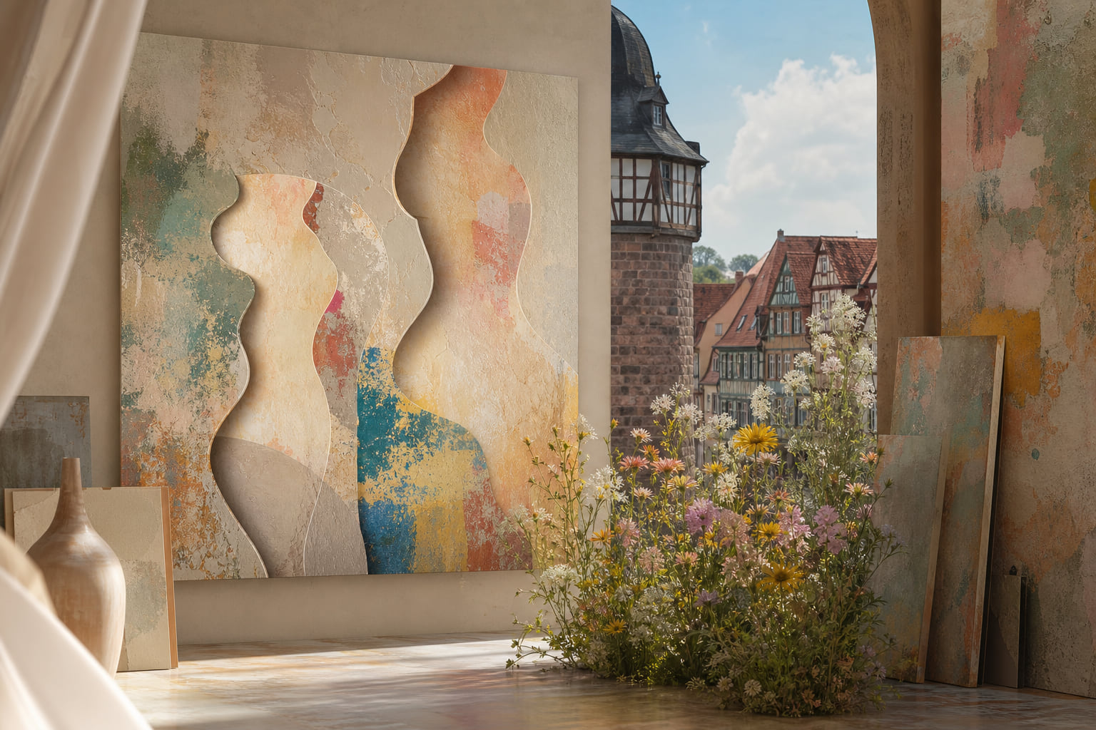 Sommertraum in Büdingen: Axel Galluns Ausstellung versteckt weibliche Körper im Bild