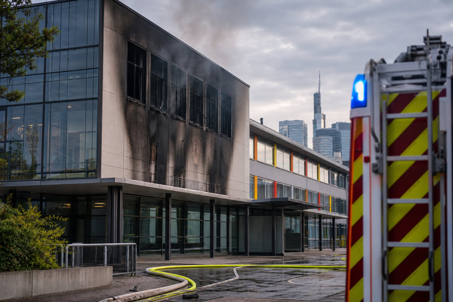 Feuer in Schule am Dornbusch: Hoher Sachschaden in der Mierendorffstraße