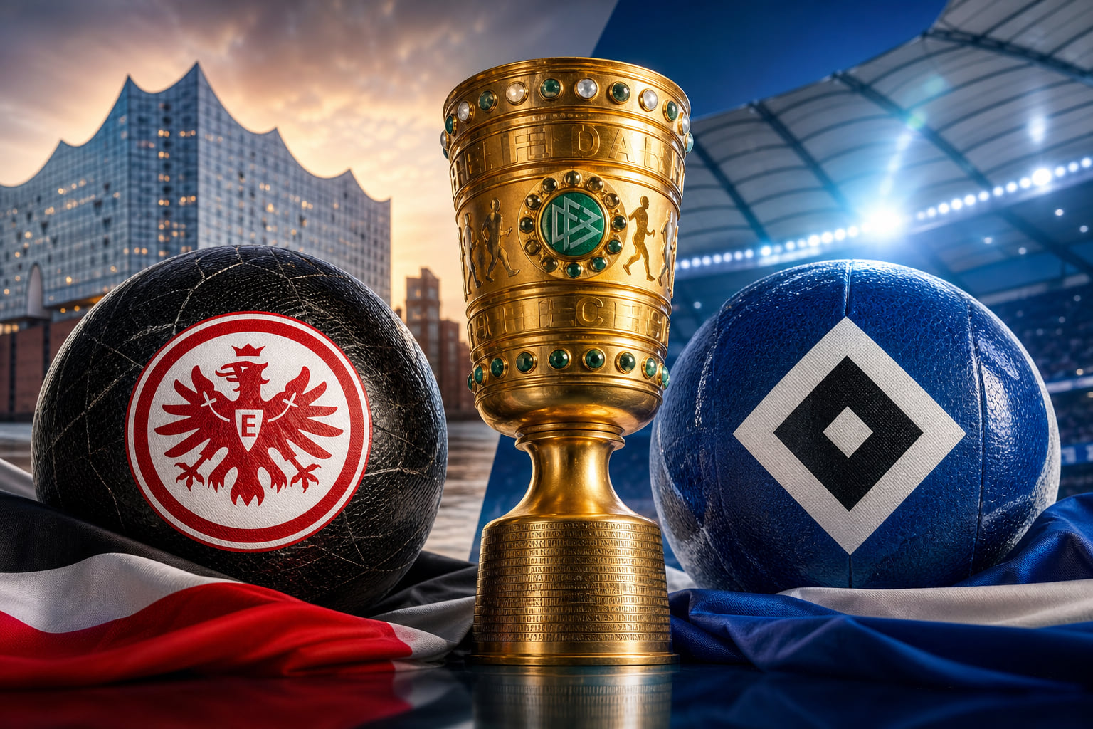 Pokal-Kracher in Hamburg: Eintracht muss beim HSV ran