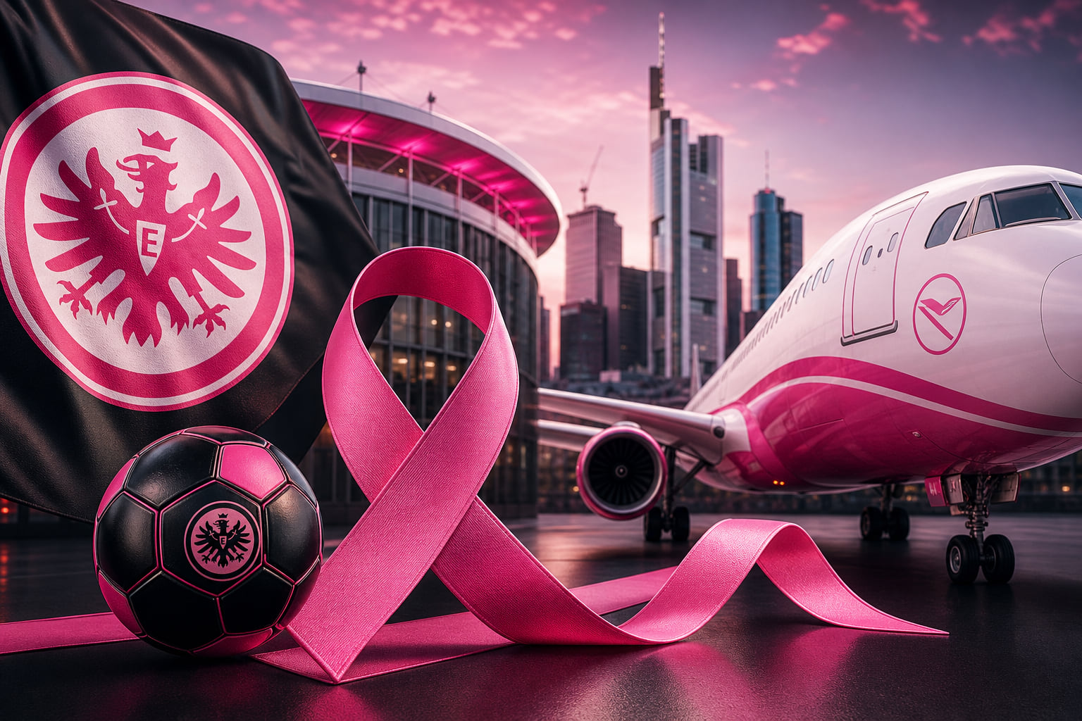 Pinktober in Frankfurt: Eintracht und Condor machen gemeinsame Sache gegen Brustkrebs